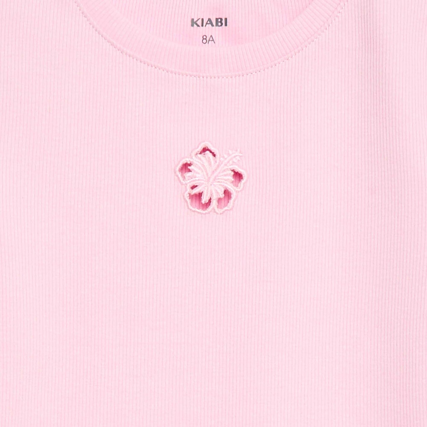 Camiseta de manga corta con forma calada ROSA