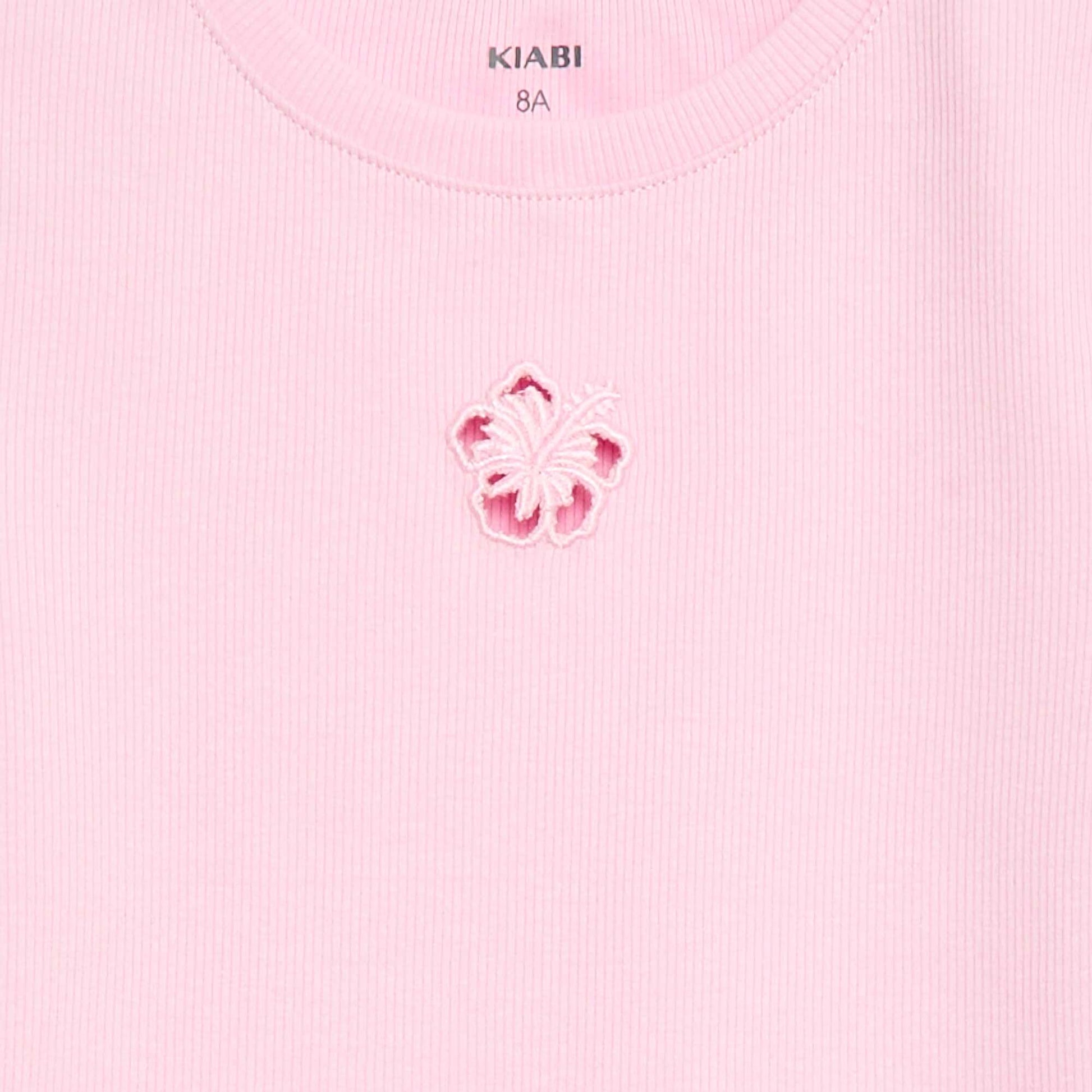 Camiseta de manga corta con forma calada ROSA
