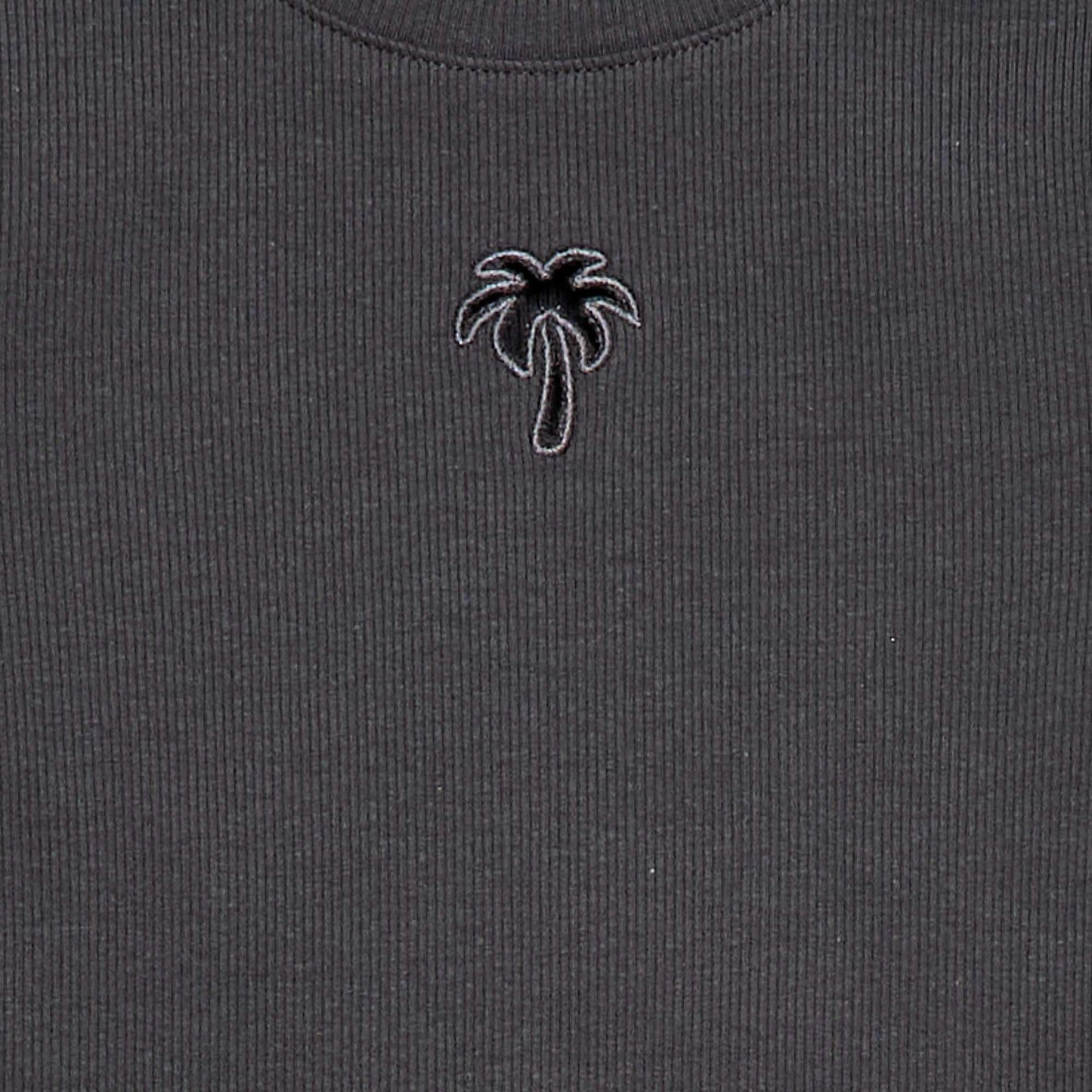 Camiseta de manga corta con forma calada NEGRO