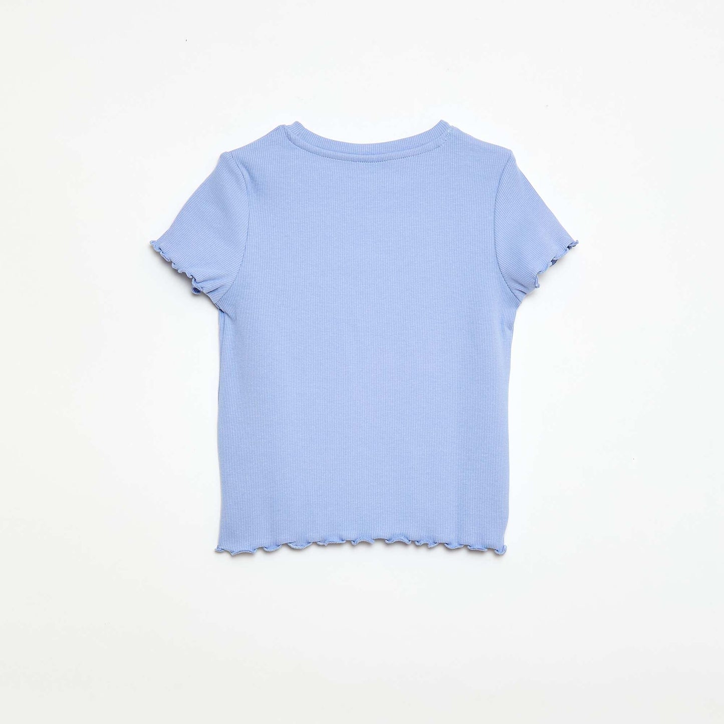 Camiseta de manga corta con forma calada AZUL