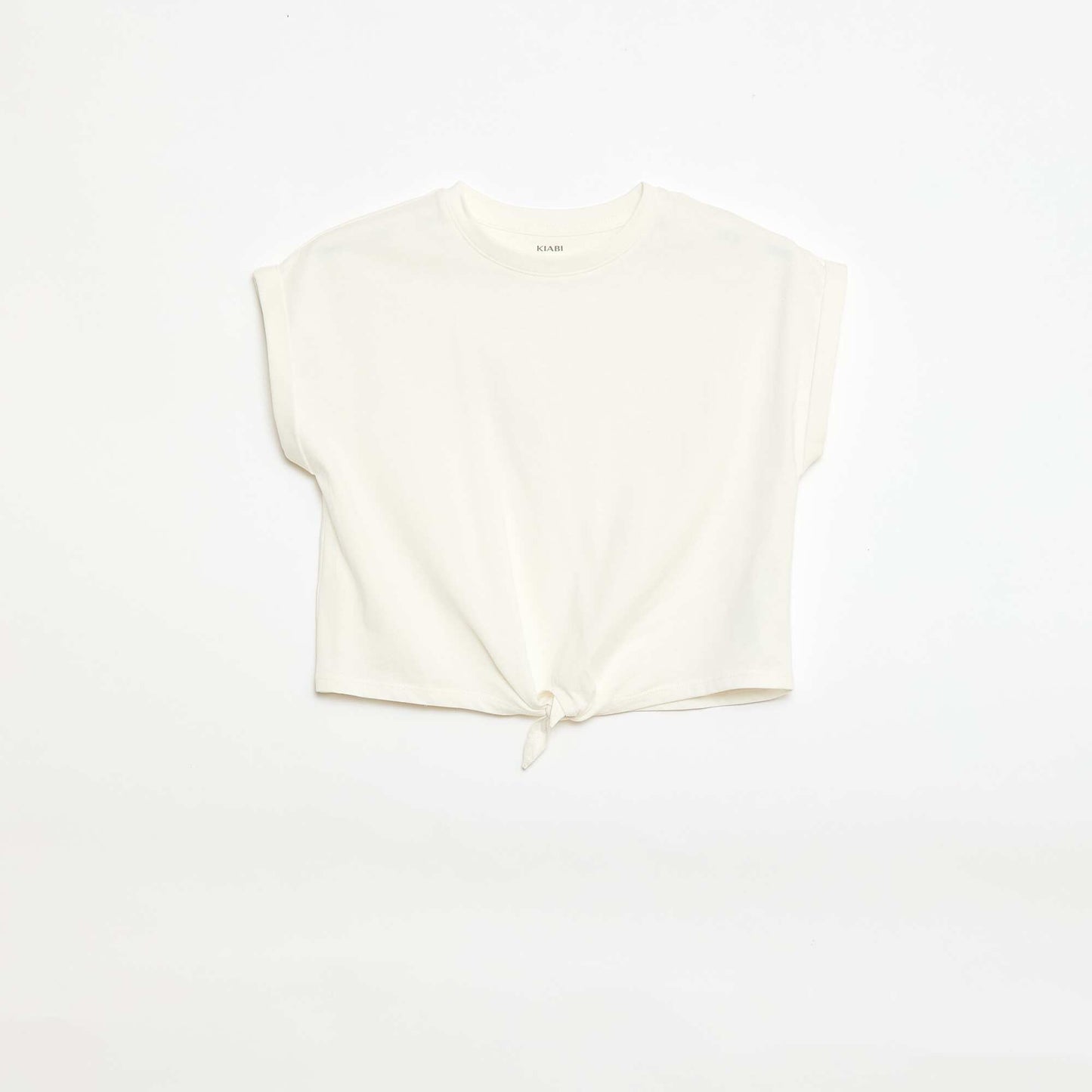 Camiseta con nudo en la cintura BLANCO