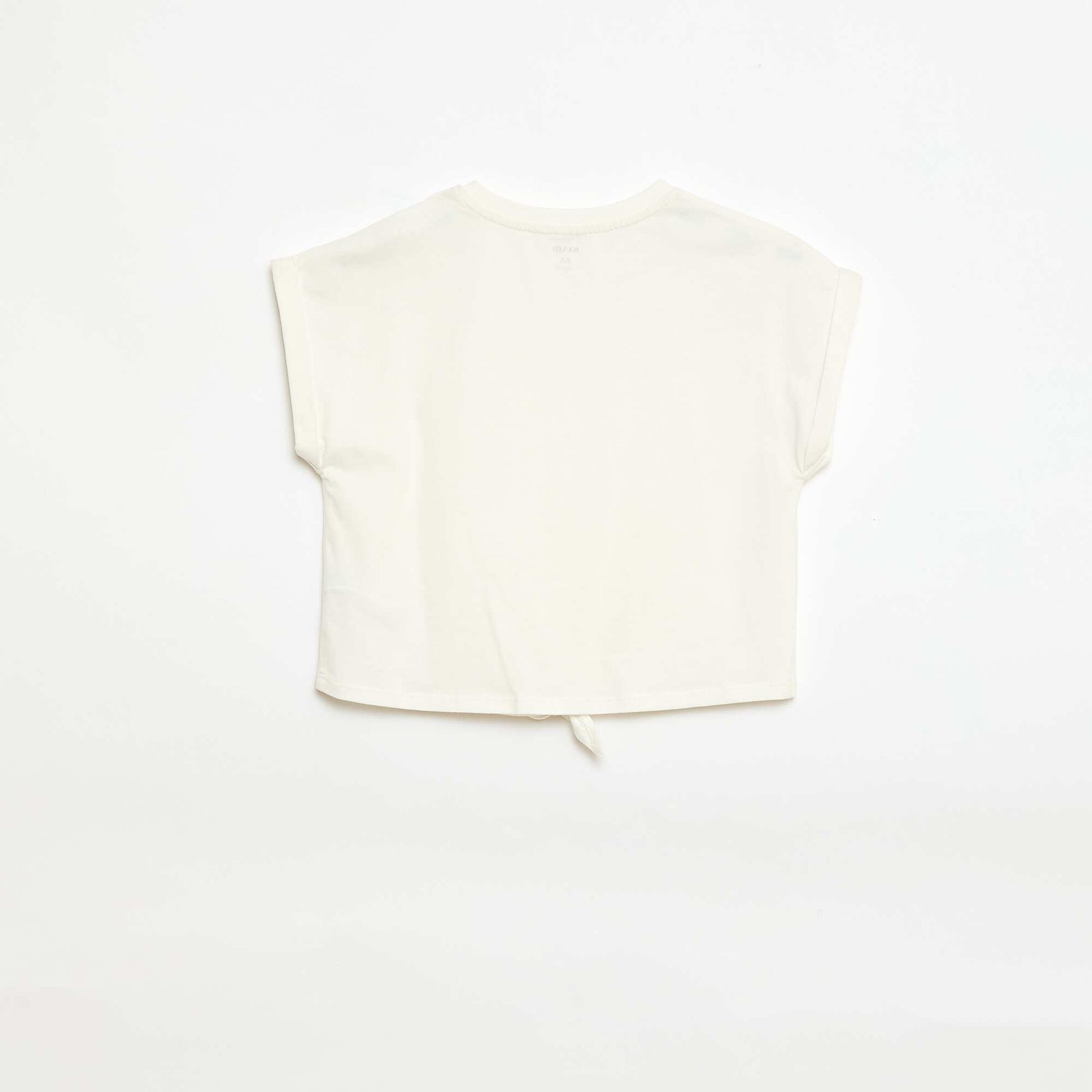 Camiseta con nudo en la cintura BLANCO