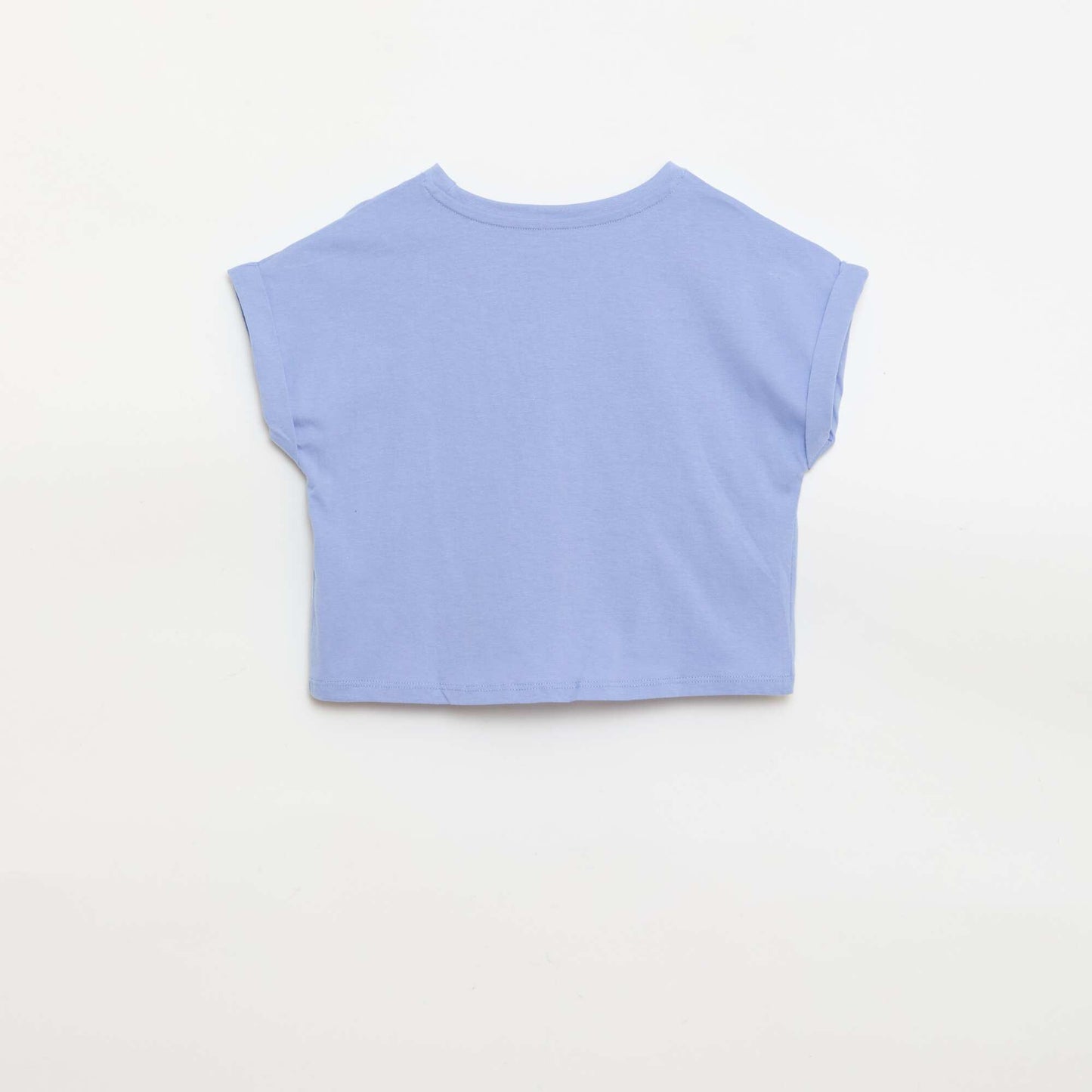 Camiseta con nudo en la cintura AZUL