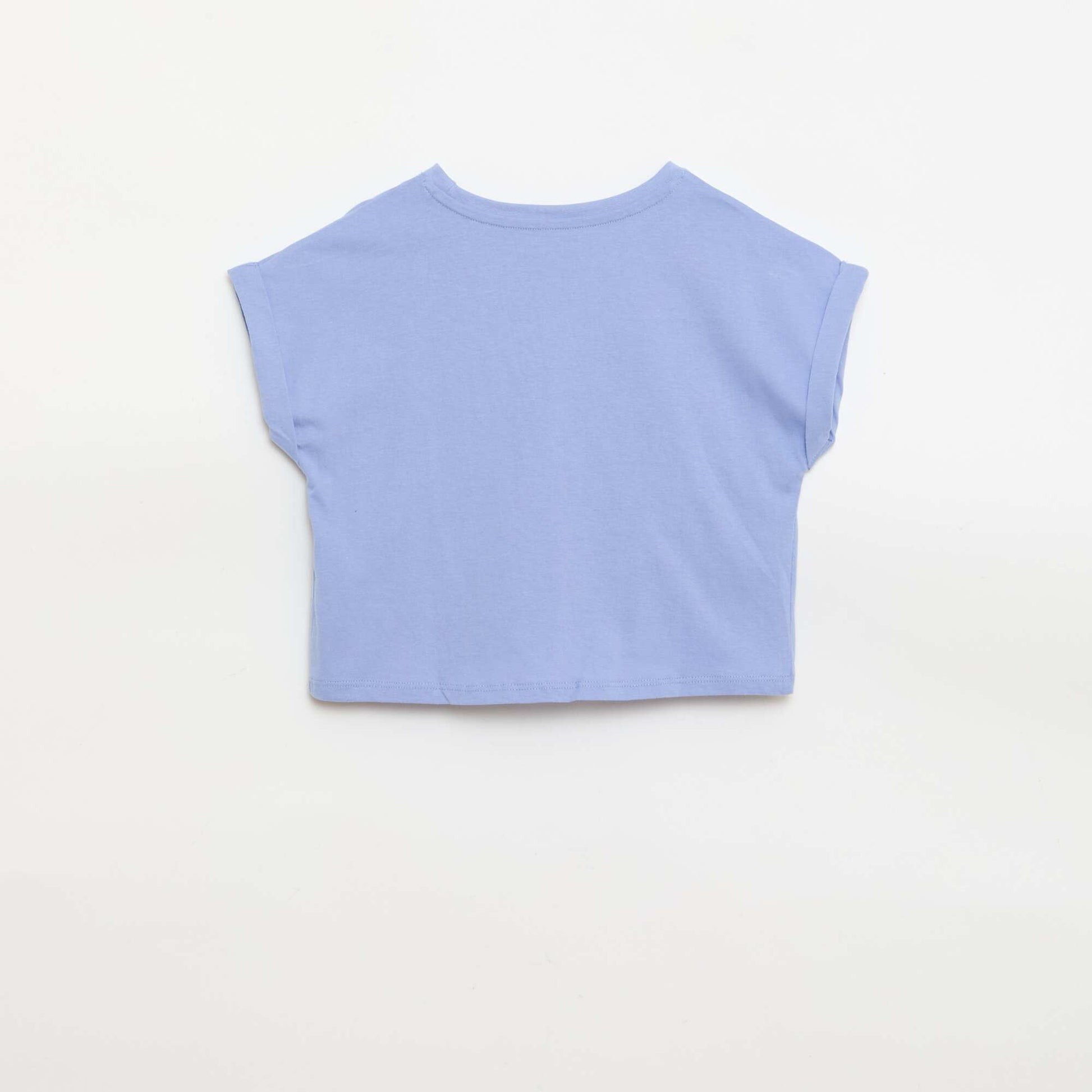 Camiseta con nudo en la cintura AZUL