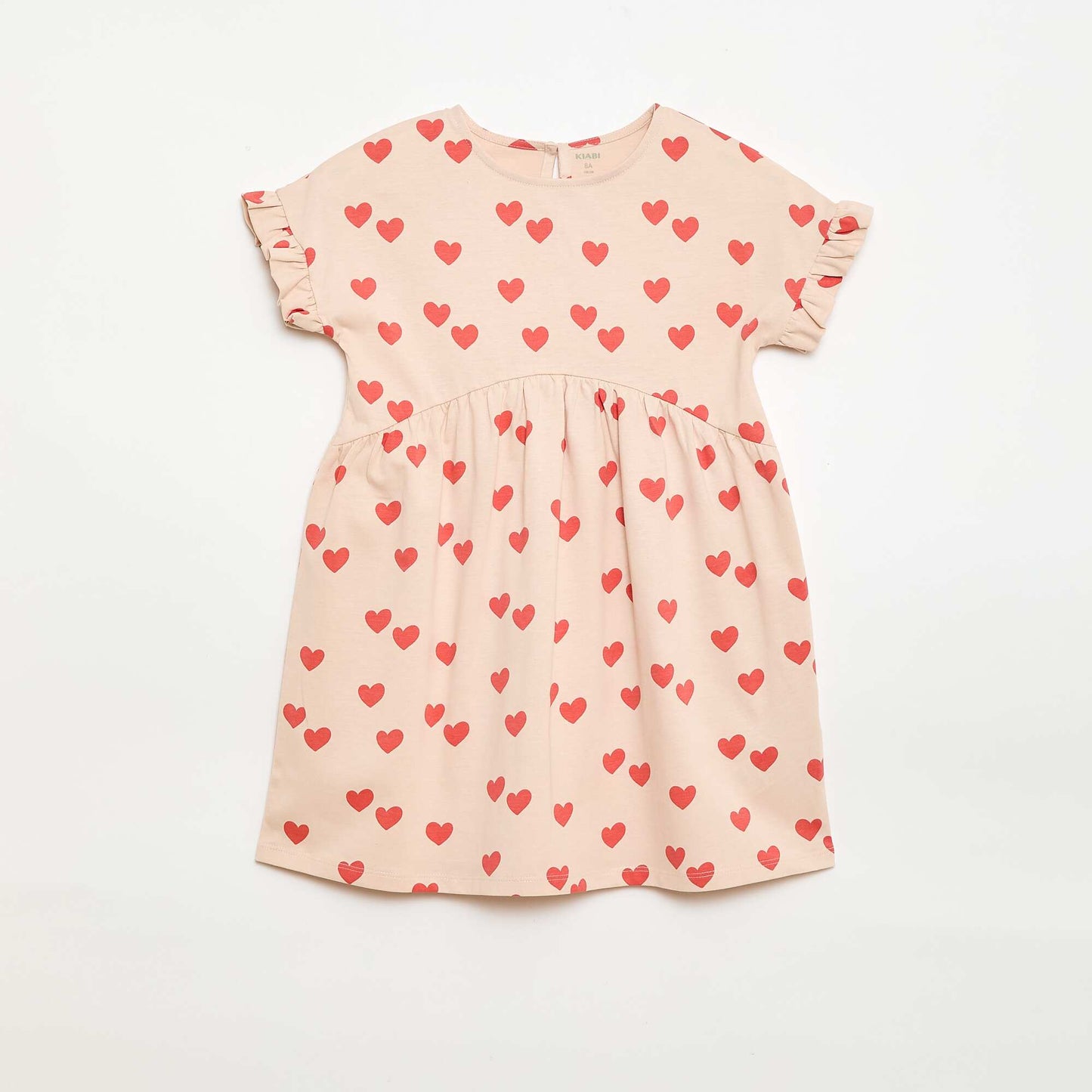 Vestido camiseta de manga corta BEIGE