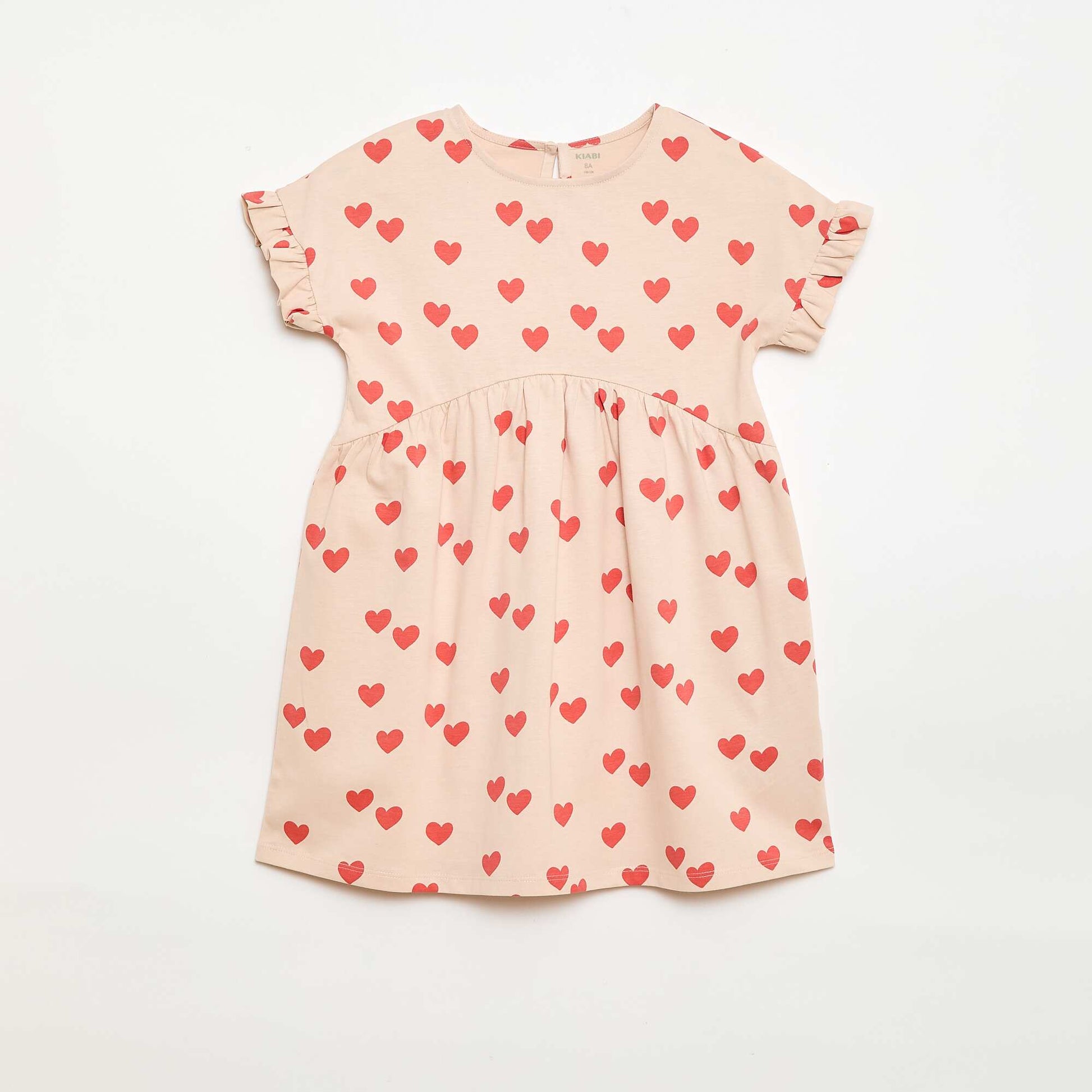 Vestido camiseta de manga corta BEIGE