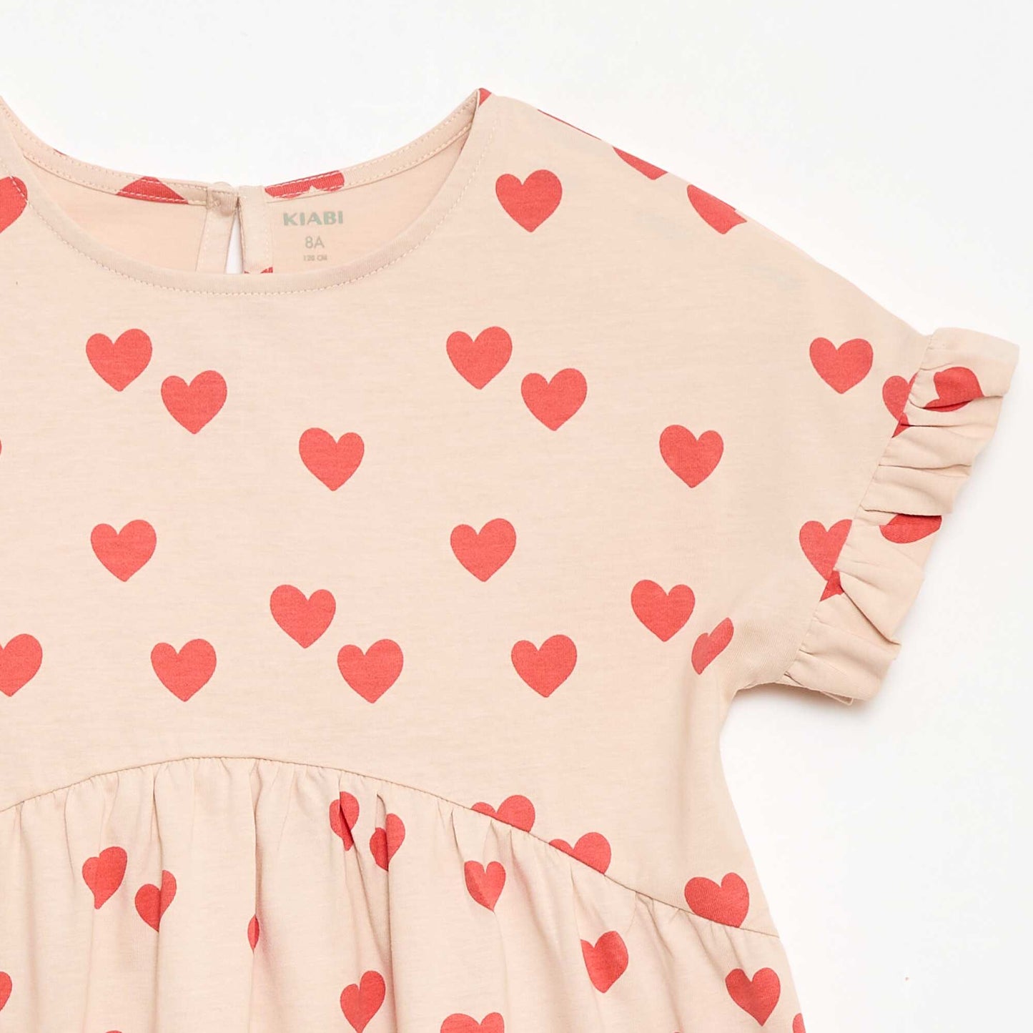 Vestido camiseta de manga corta BEIGE