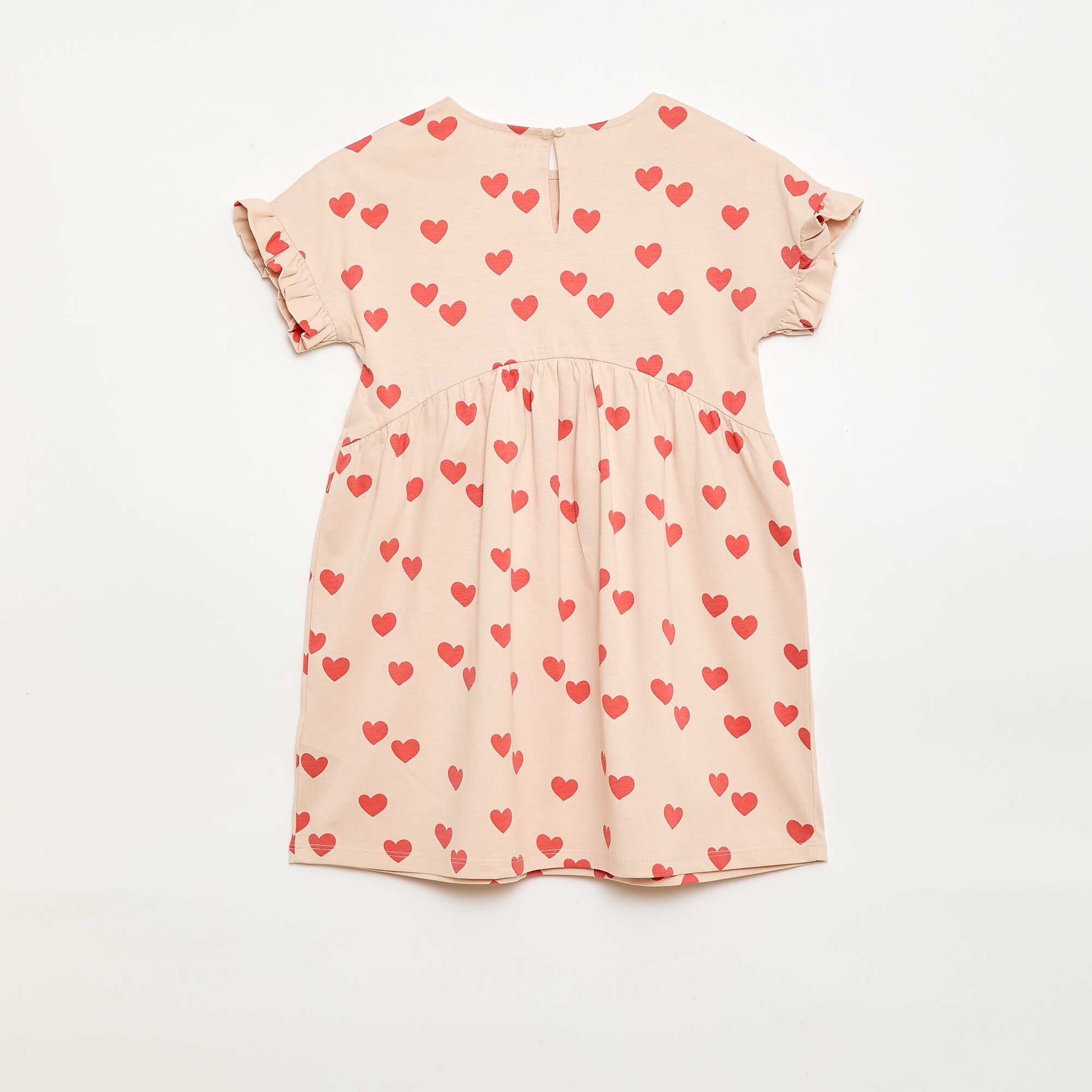 Vestido camiseta de manga corta BEIGE