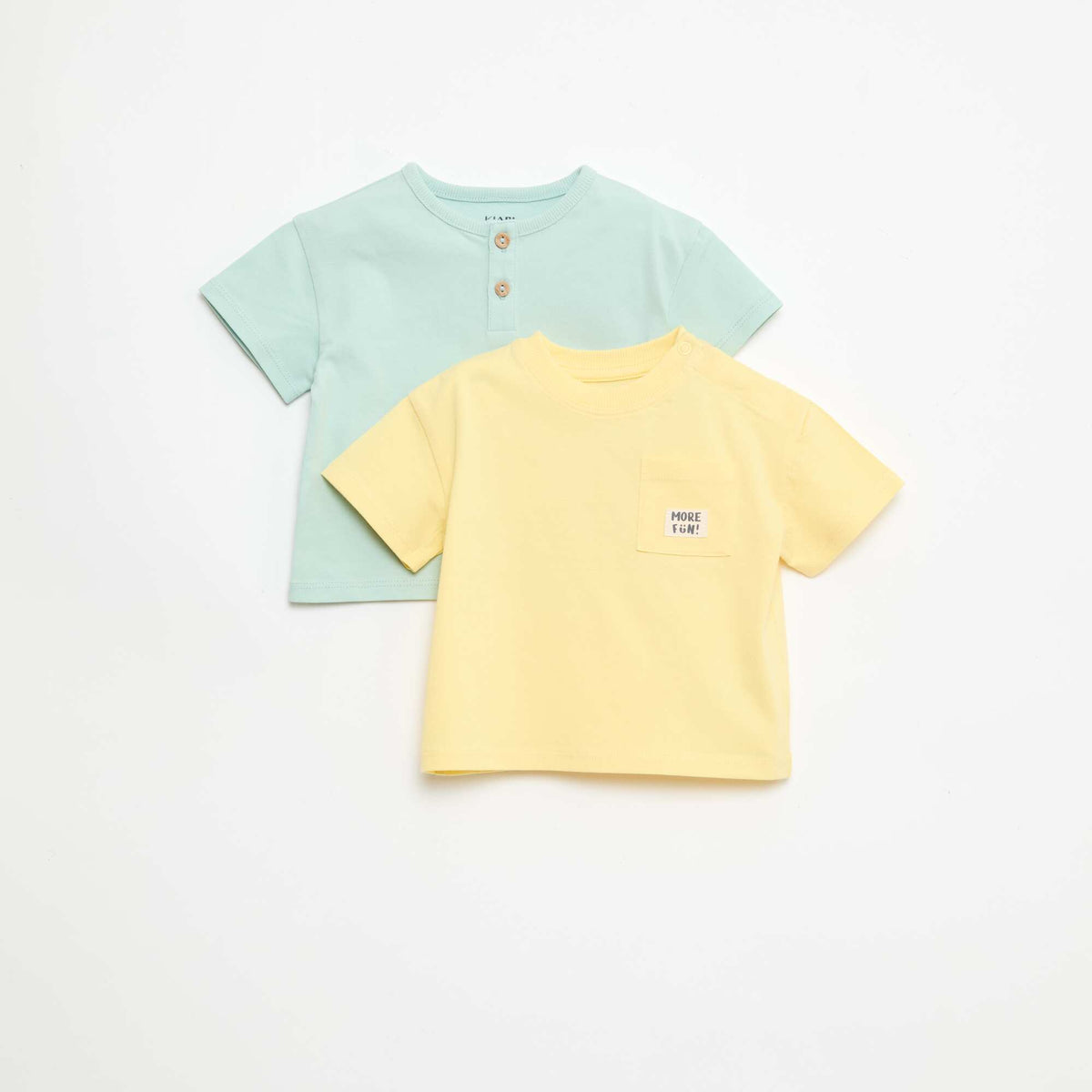 Pack de 2 Camisetas de manga corta AMARILLO