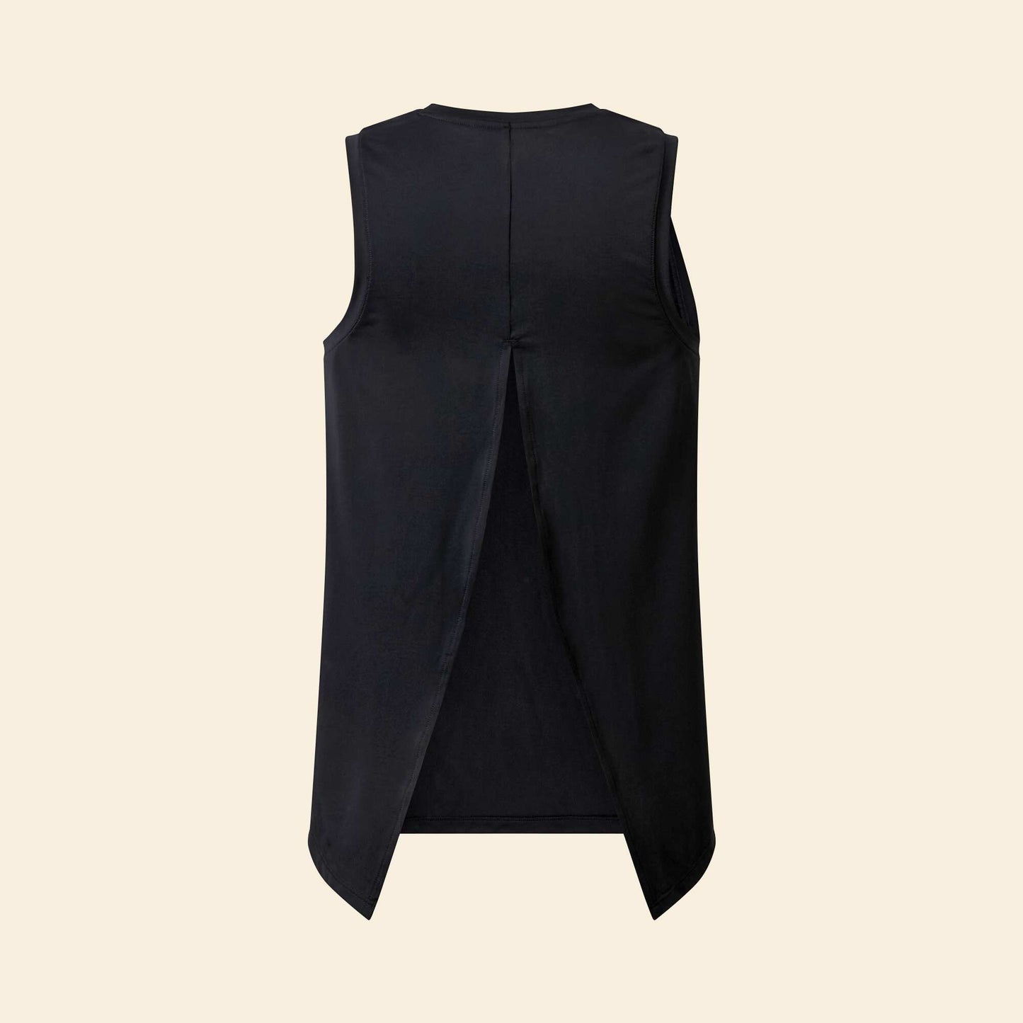 Camiseta fluida con abertura en la espalda NEGRO