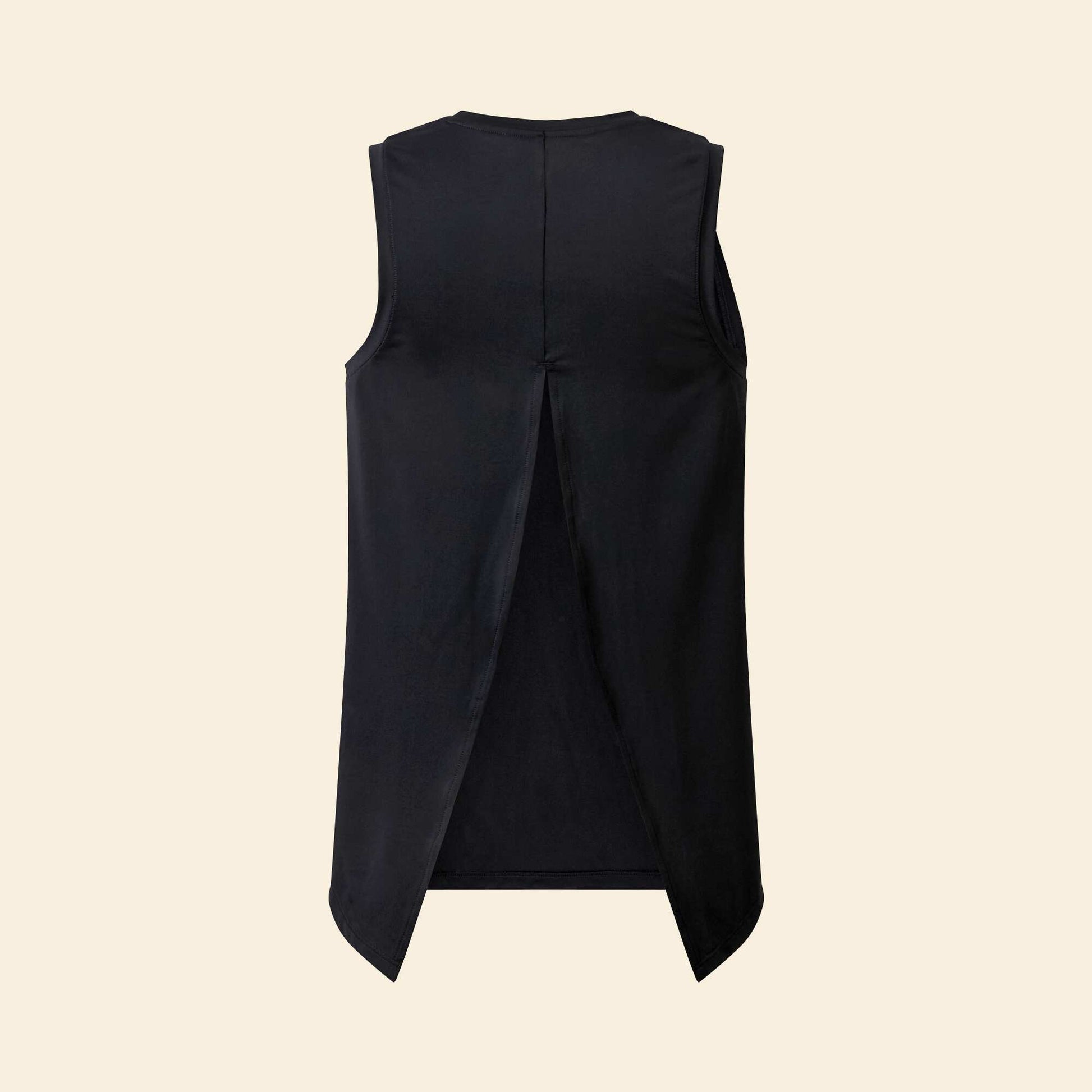 Camiseta fluida con abertura en la espalda NEGRO