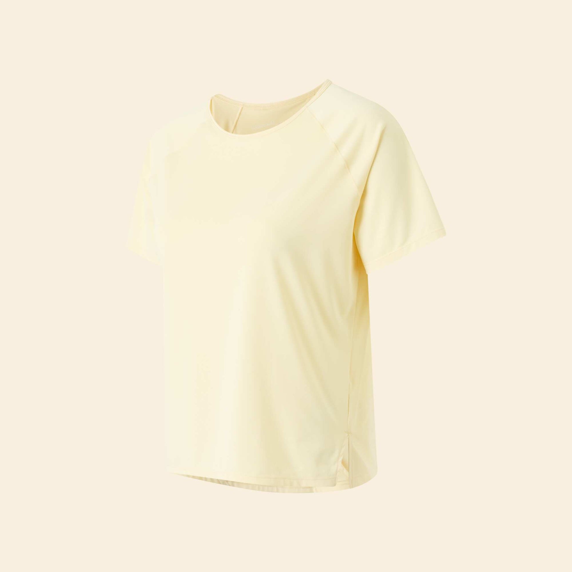 Camiseta fluida con abertura en la espalda AMARILLO
