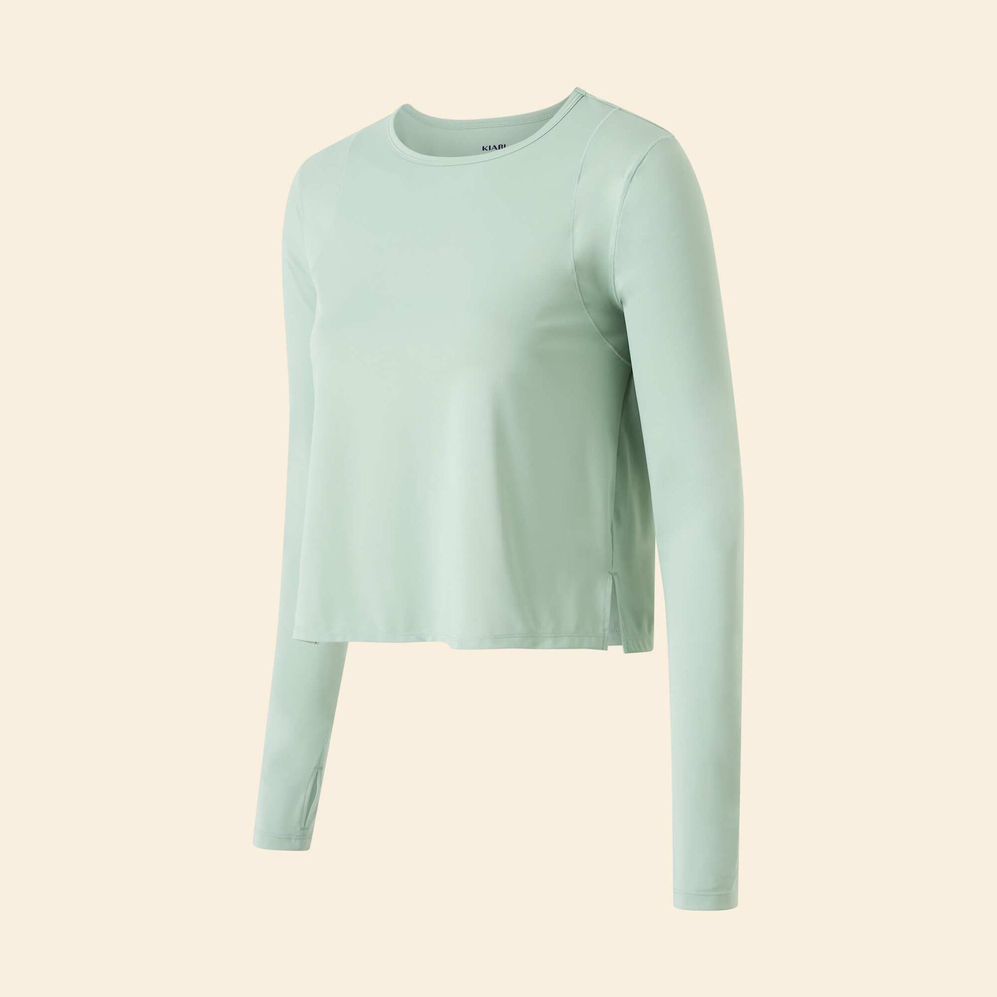 Camiseta larga fluida VERDE