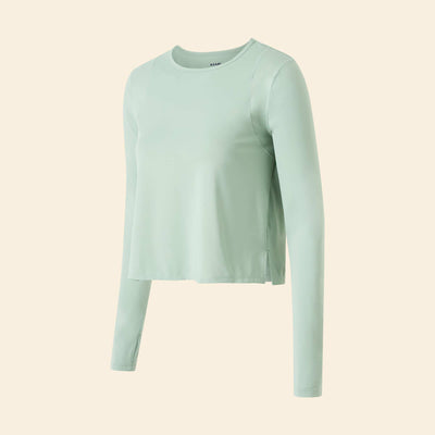 Camiseta larga fluida VERDE