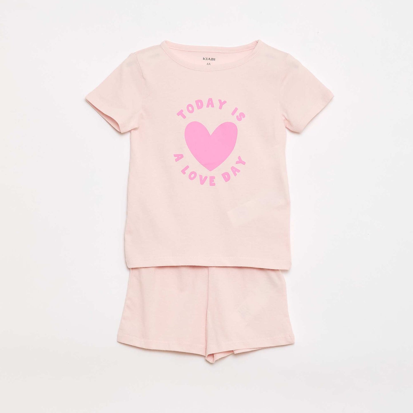 Conjunto de pijama camiseta + pantalón corto - 2 piezas ROSA