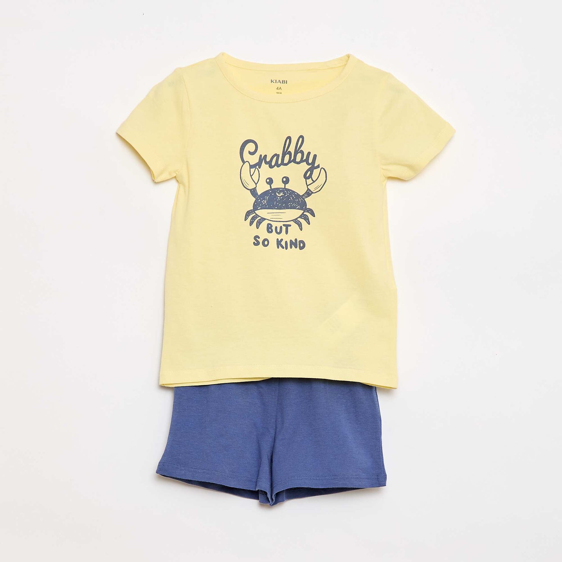 Conjunto de pijama camiseta + pantalón corto - 2 piezas AMARILLO