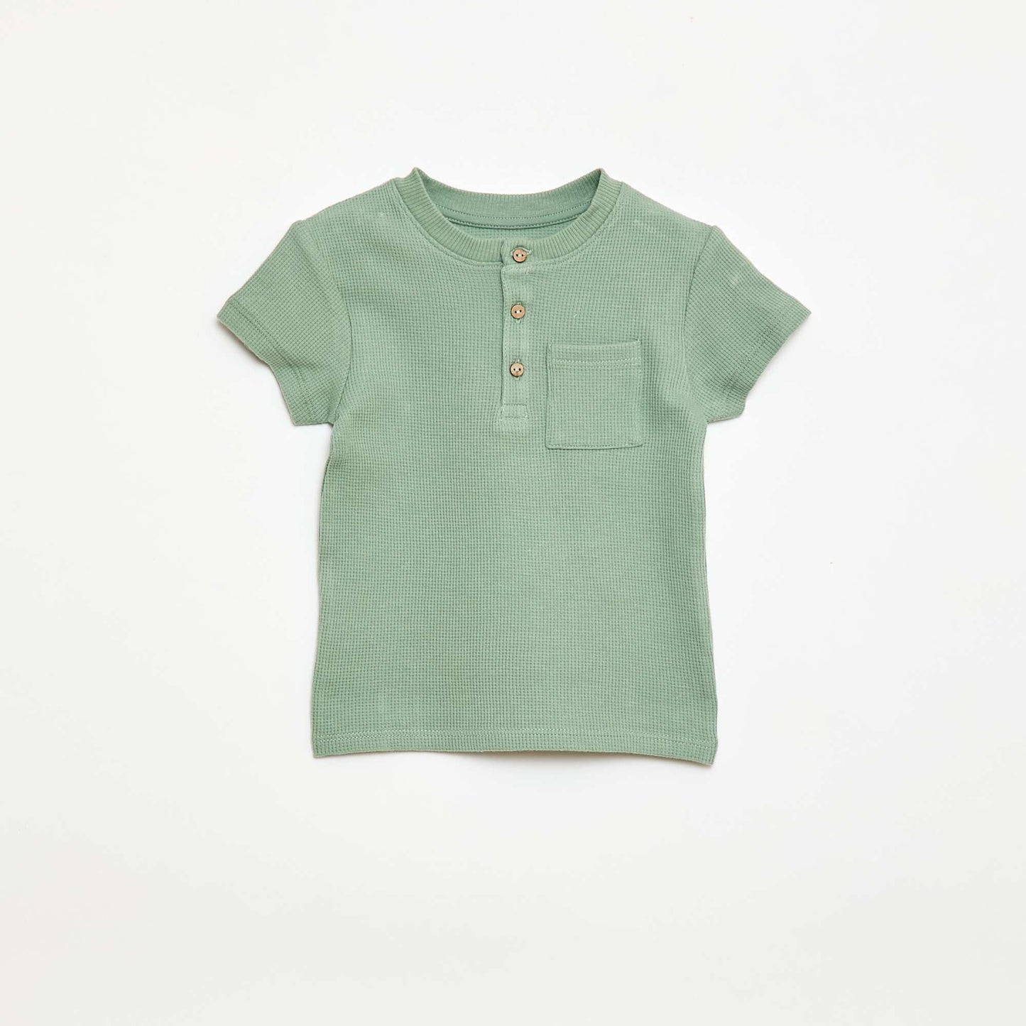 Pijama corto de 2 piezas en punto de canalé VERDE