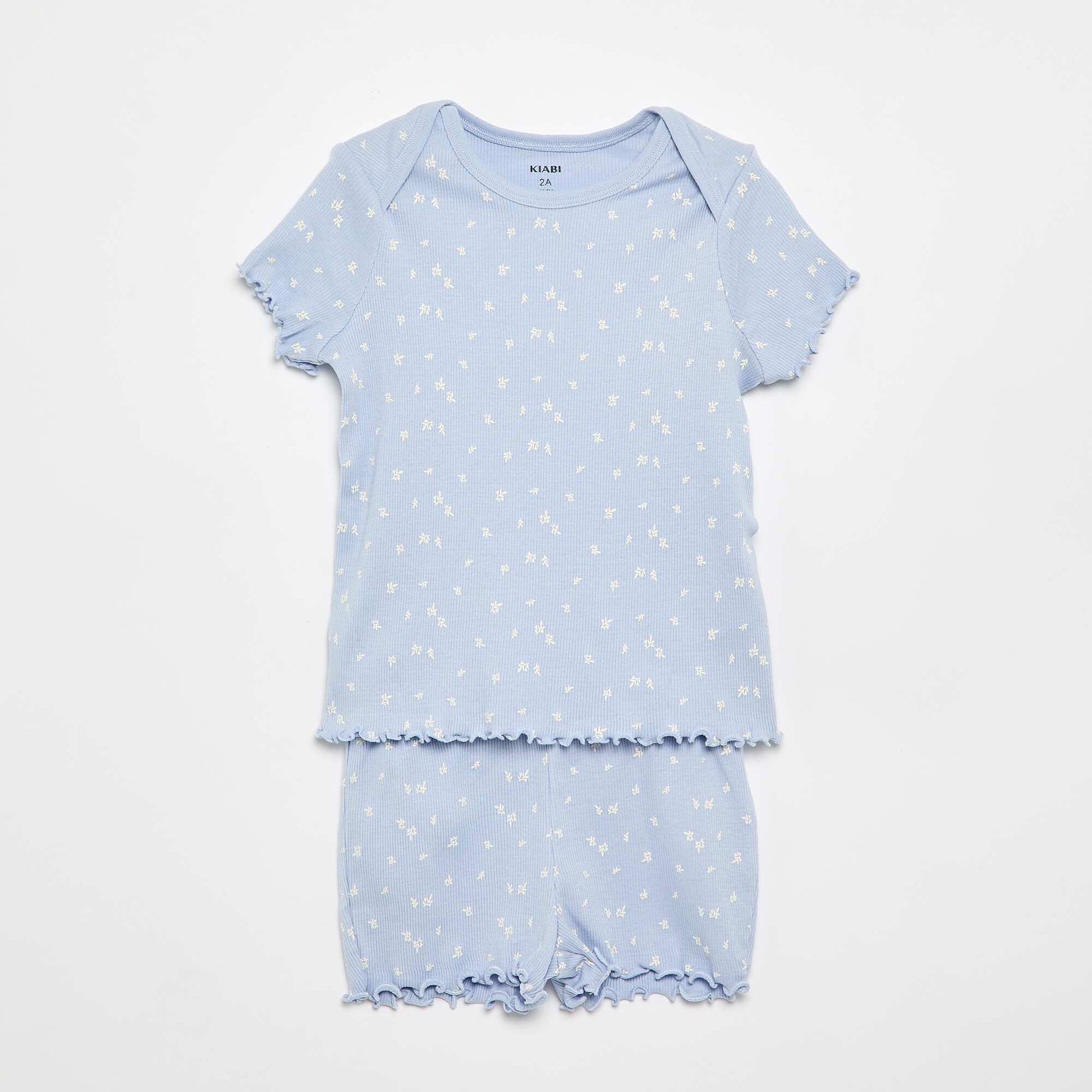 Conjunto de pijama corto camiseta + pantalón corto - 2 piezas AZUL