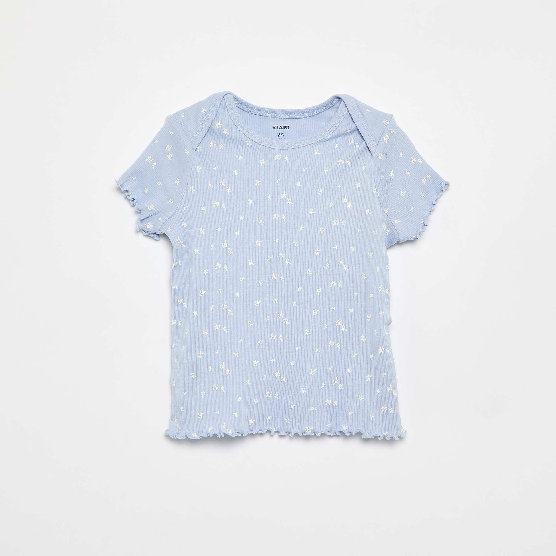 Conjunto de pijama corto camiseta + pantalón corto - 2 piezas AZUL