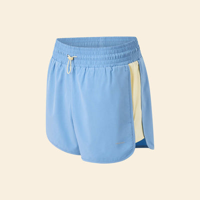 Pantalón corto deportivo color block AZUL