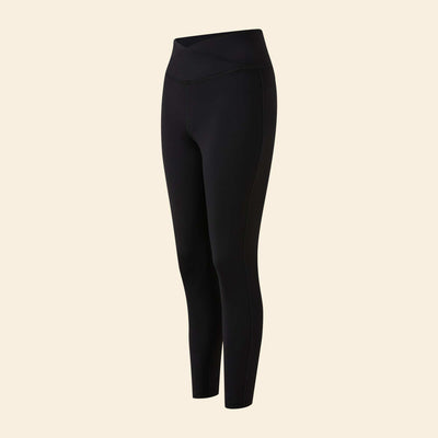 Legging de chándal con cintura cruzada NEGRO
