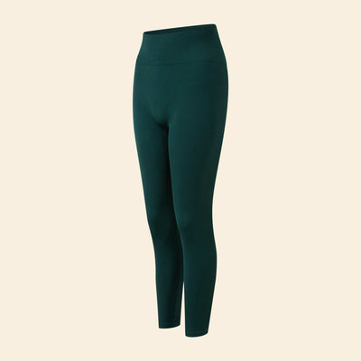 Legging deportivo en canalé sin costuras VERDE