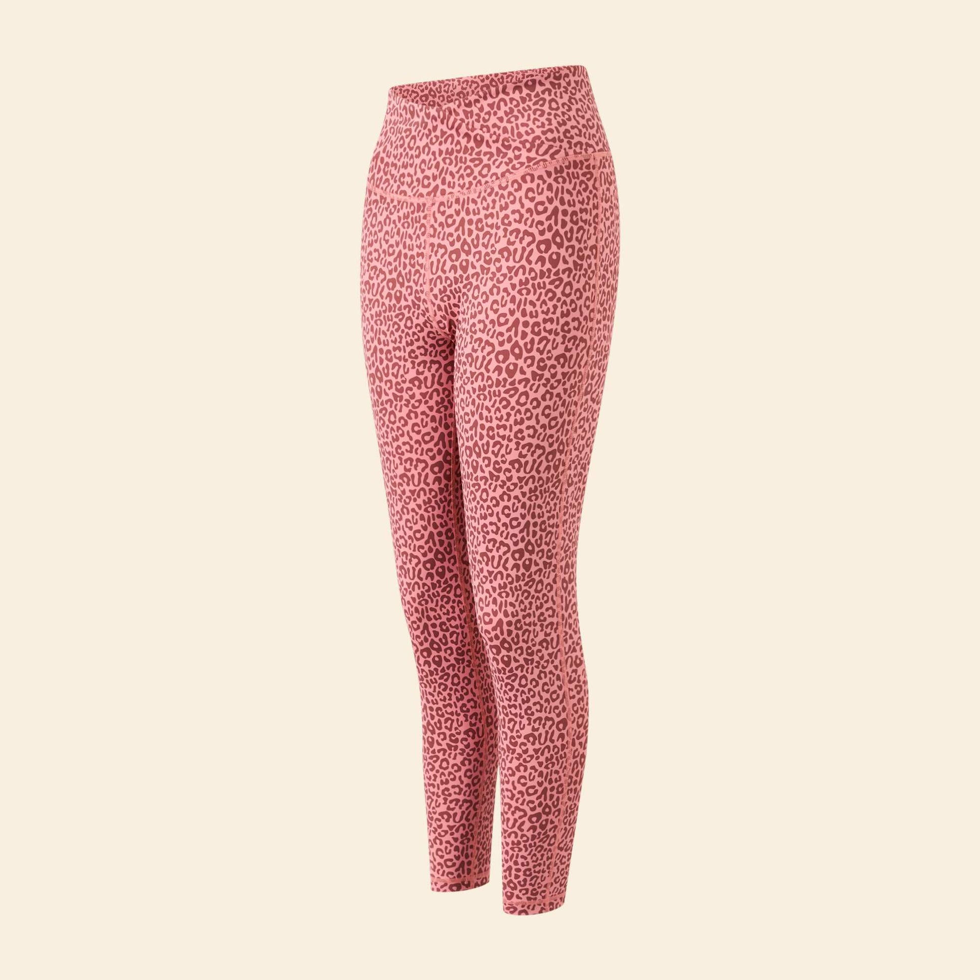 Legging deportivo estampado de leopardo ROSA
