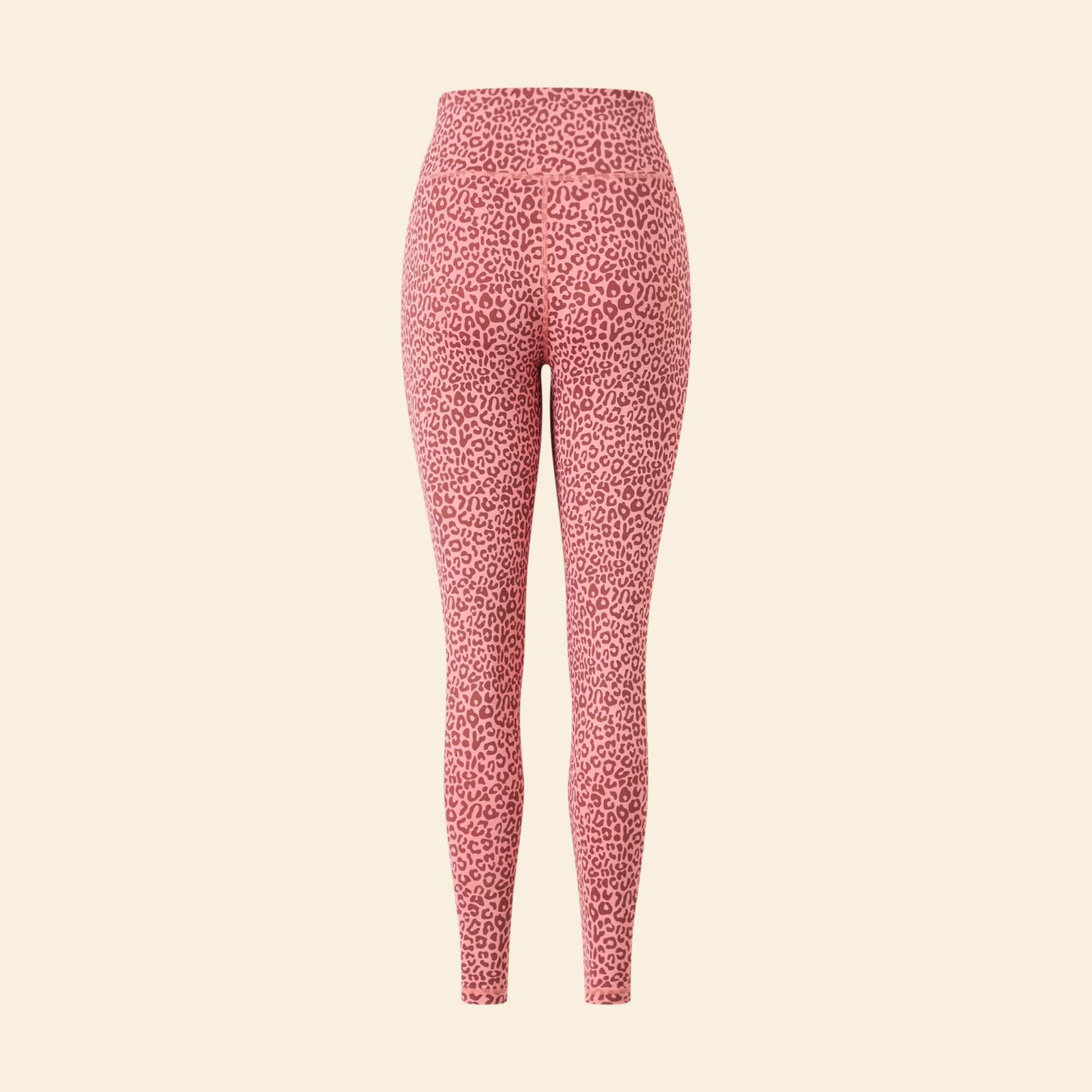 Legging deportivo estampado de leopardo ROSA