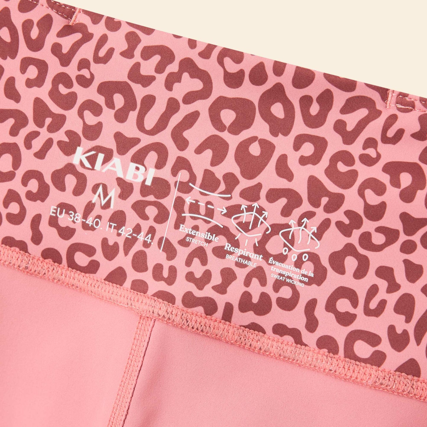 Legging deportivo estampado de leopardo ROSA