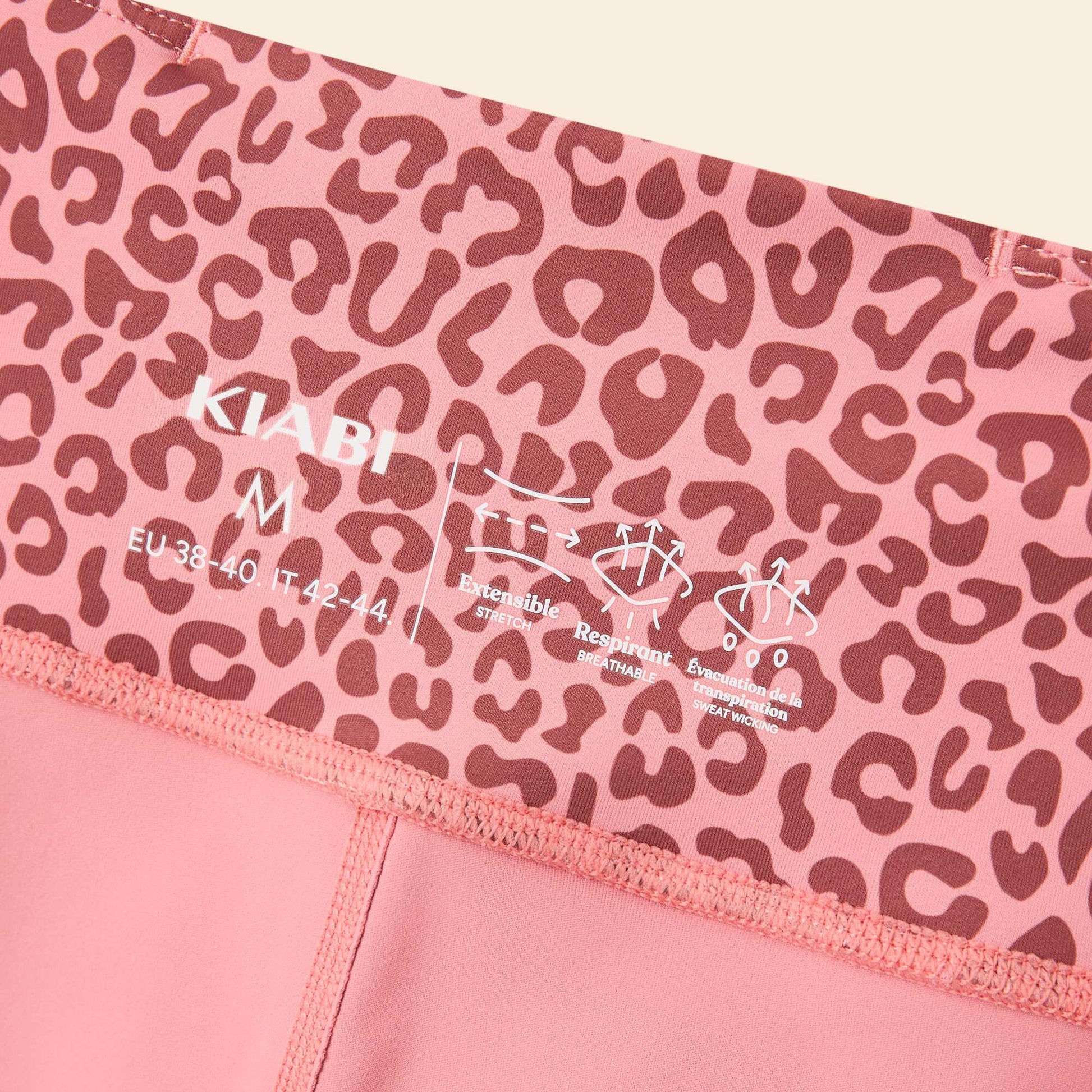 Legging deportivo estampado de leopardo ROSA