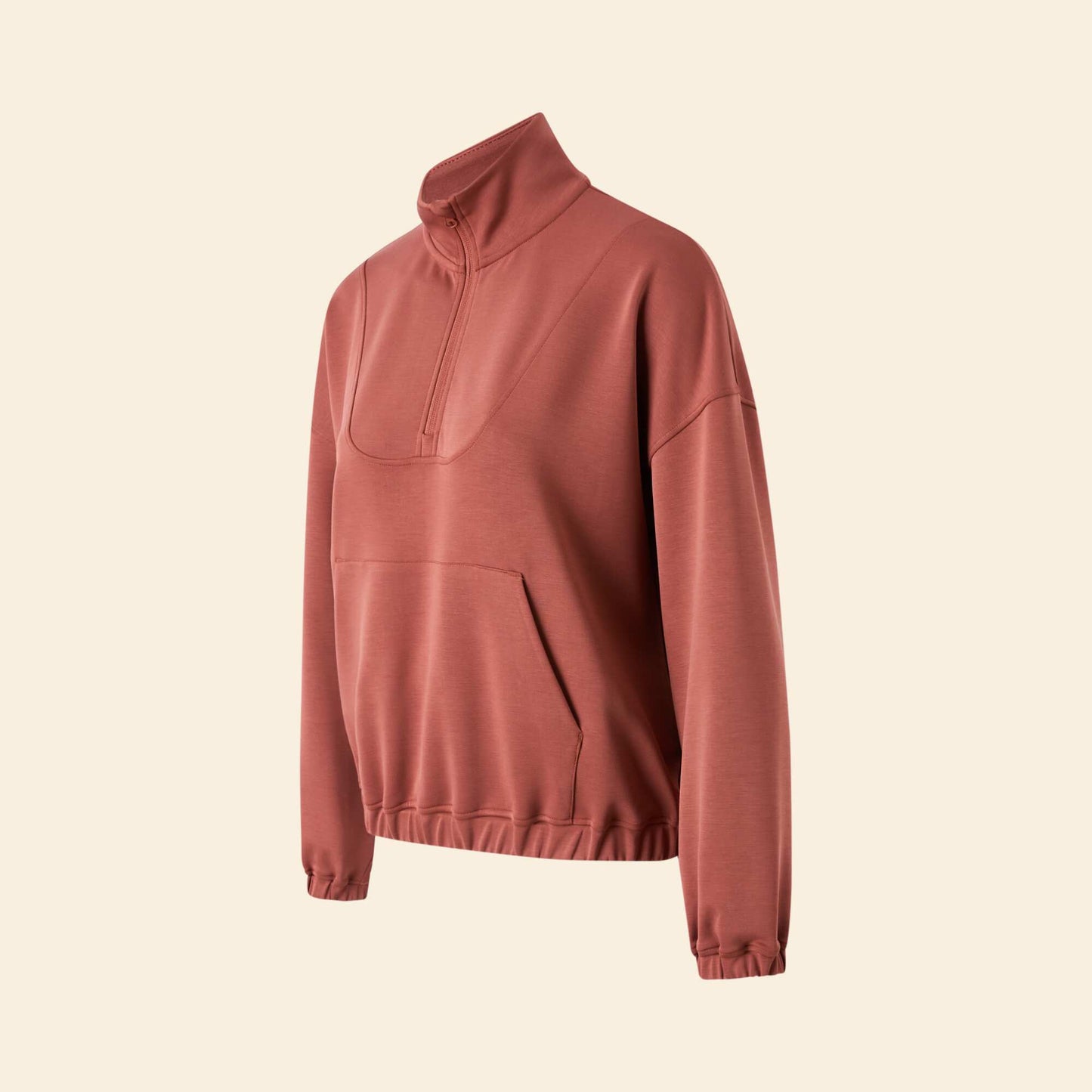Chaqueta deportiva con cuello camionero MARRON