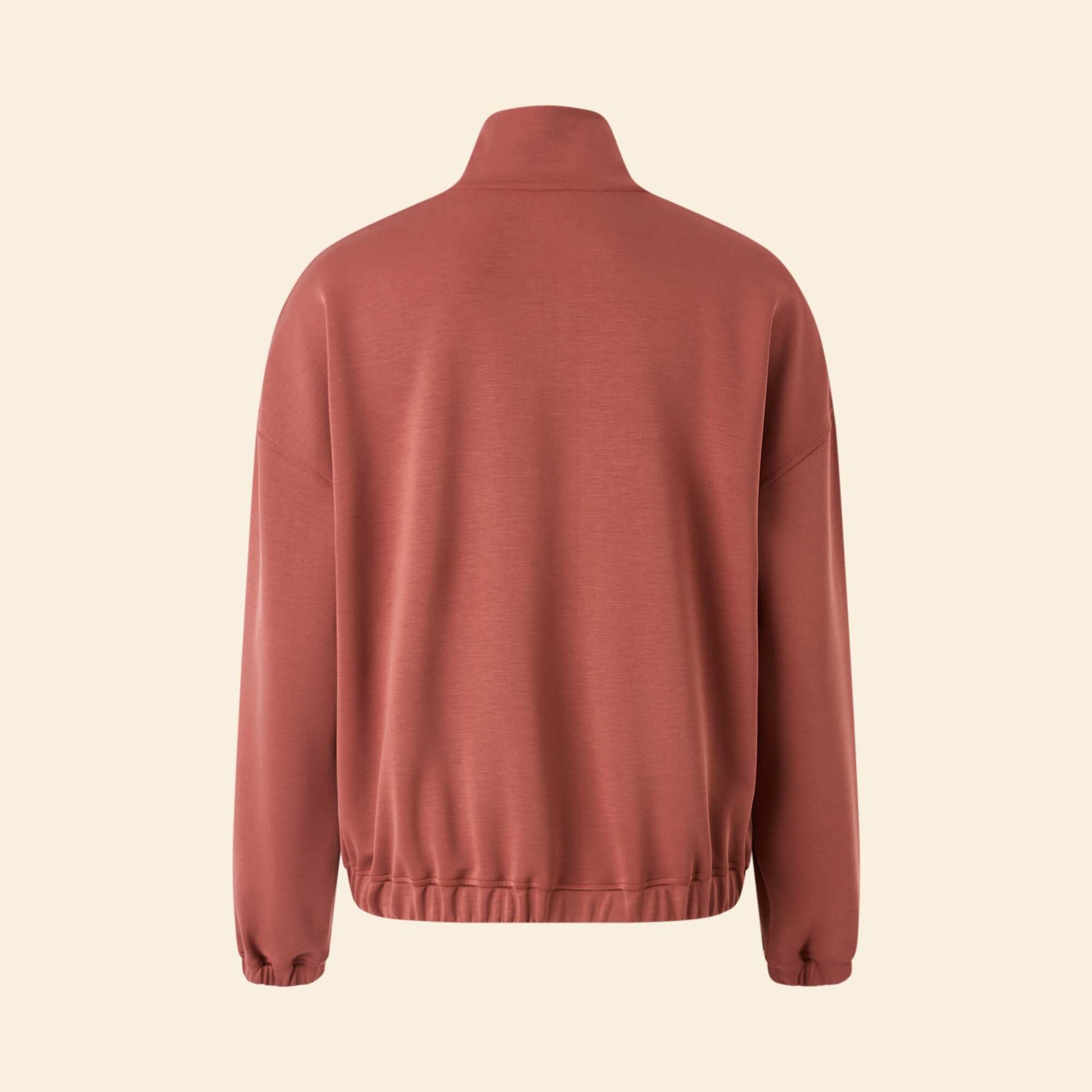 Chaqueta deportiva con cuello camionero MARRON