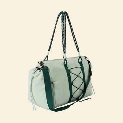Bolsa de deporte con bolsillos exteriores y compartimento para calzado VERDE