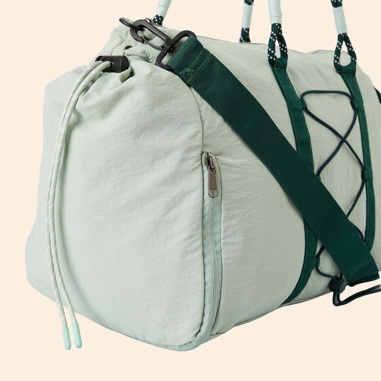 Bolsa de deporte con bolsillos exteriores y compartimento para calzado VERDE
