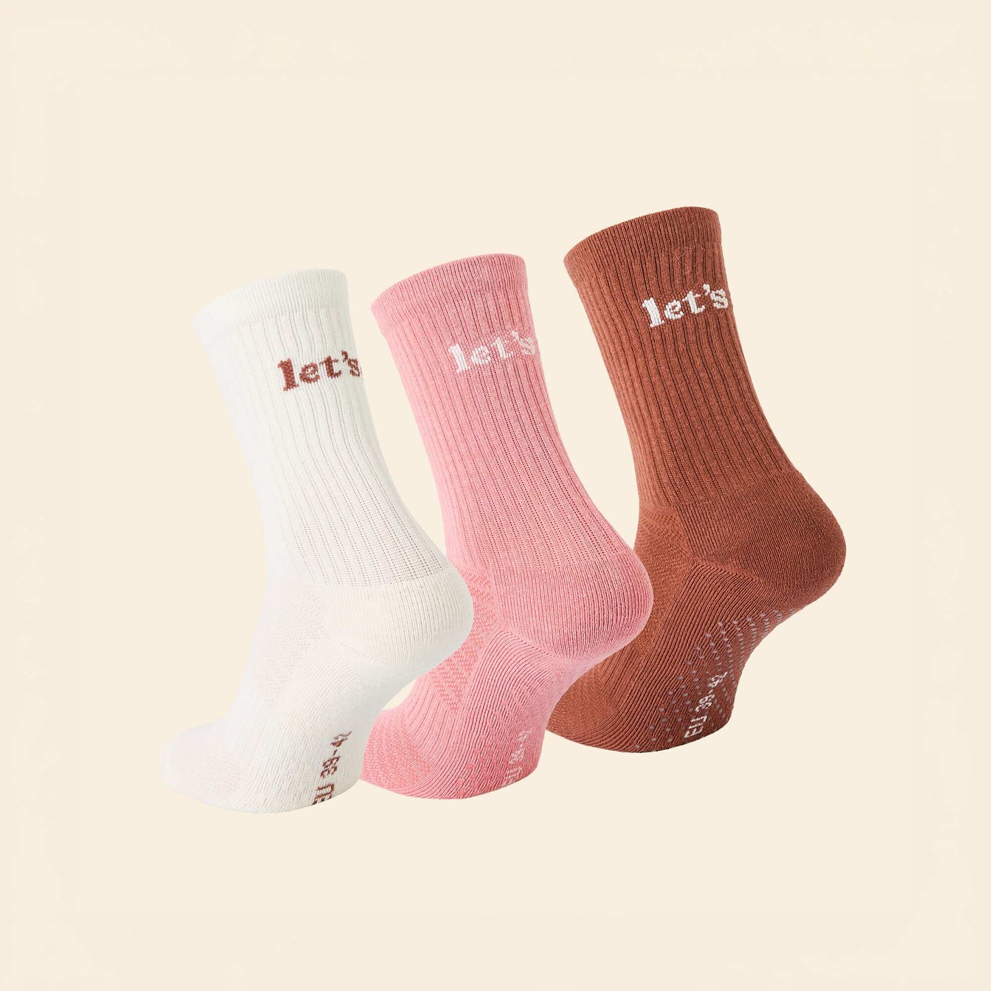 Pack de 3 medias antideslizantes MARRON