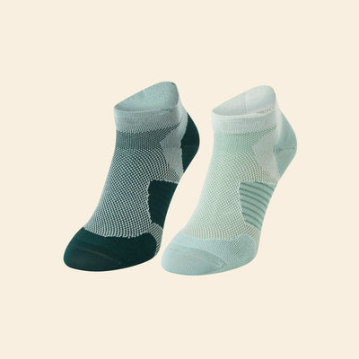 Pack de 2 pares de medias altos compresivos lisos VERDE