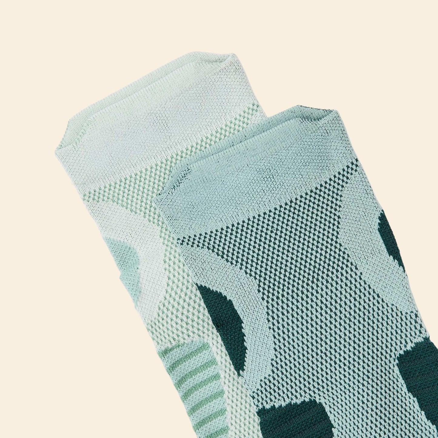 Pack de 2 pares de medias altos compresivos lisos VERDE