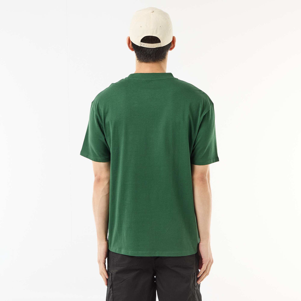 Camiseta lisa confort fit / oversize VERDE