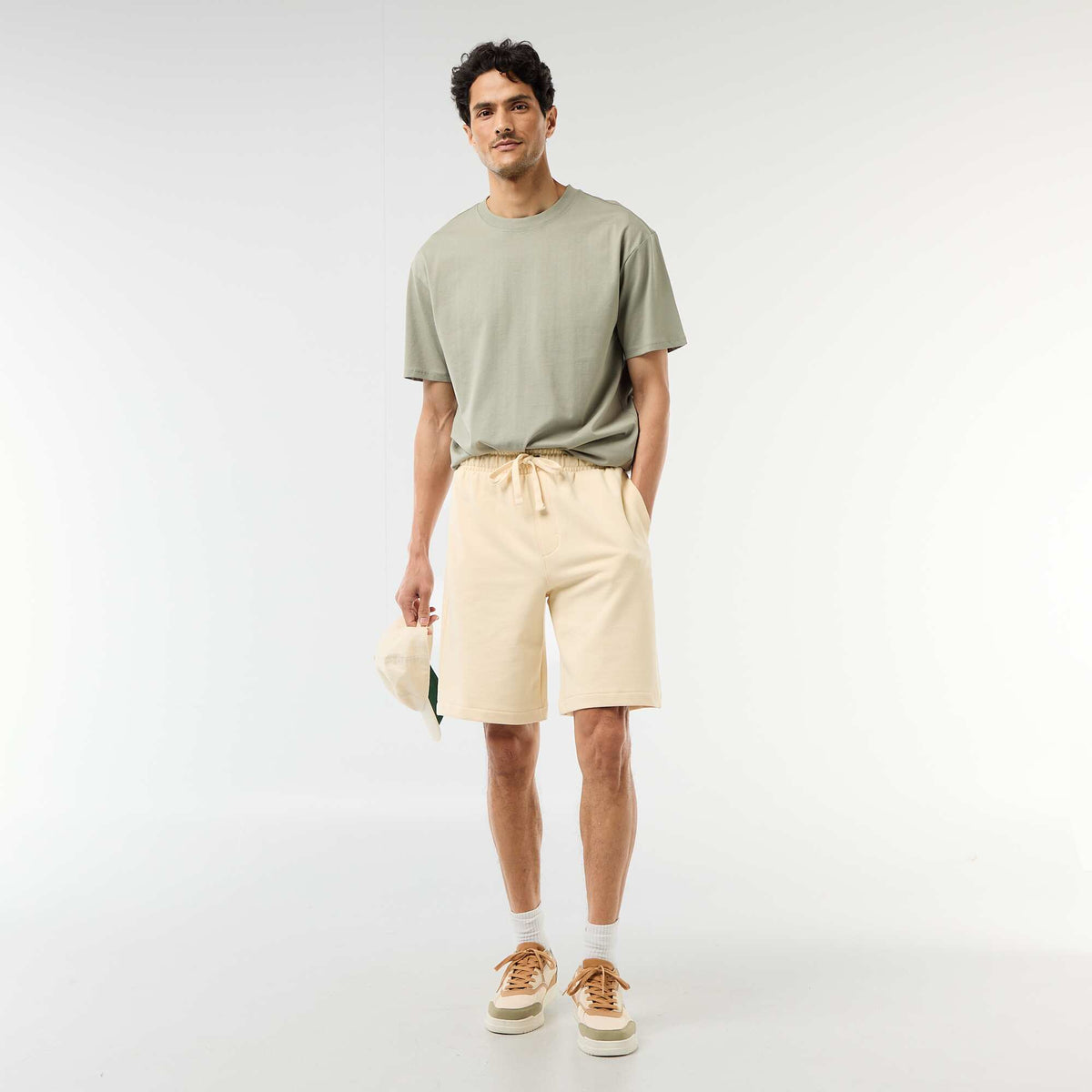 Camiseta lisa confort fit / oversize VERDE
