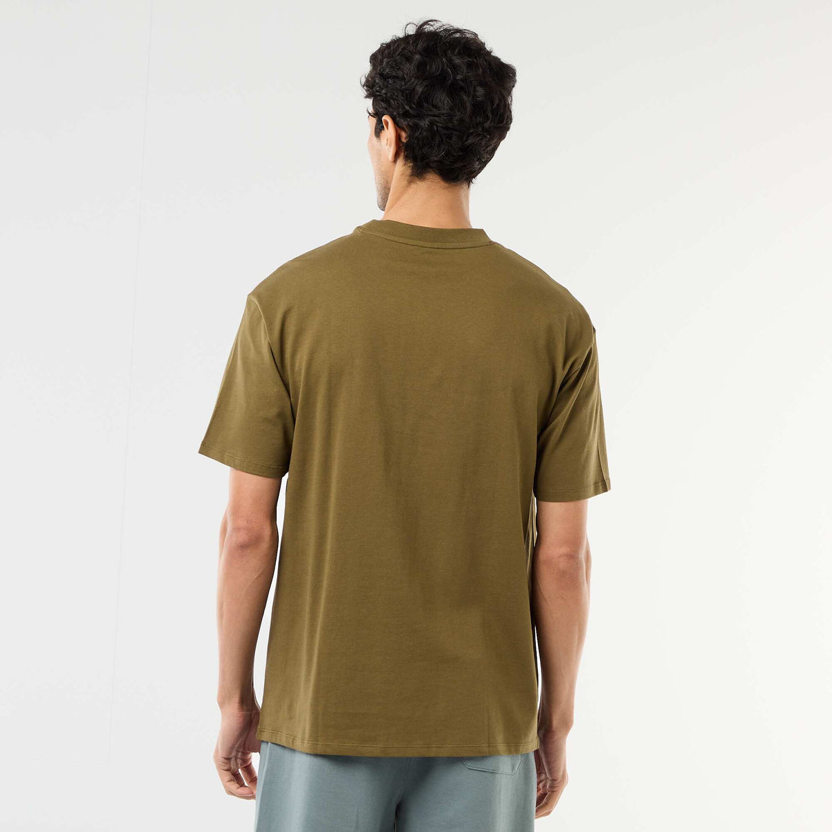 Camiseta lisa confort fit / oversize VERDE