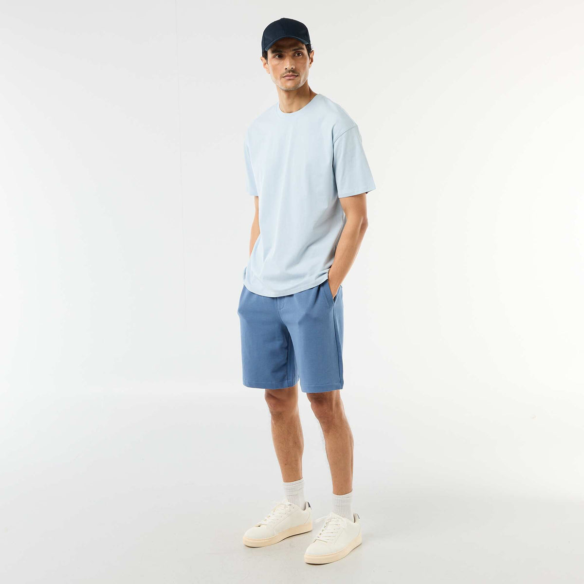 Camiseta lisa confort fit / oversize AZUL