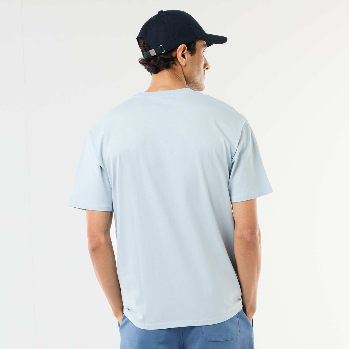 Camiseta lisa confort fit / oversize AZUL