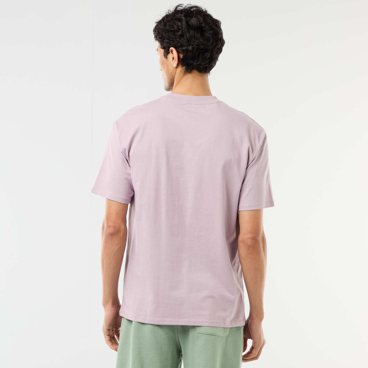 Camiseta lisa confort fit / oversize PURPURA