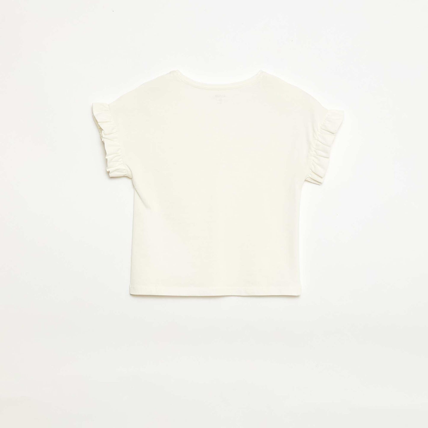 Camiseta con mangas con volantes BLANCO