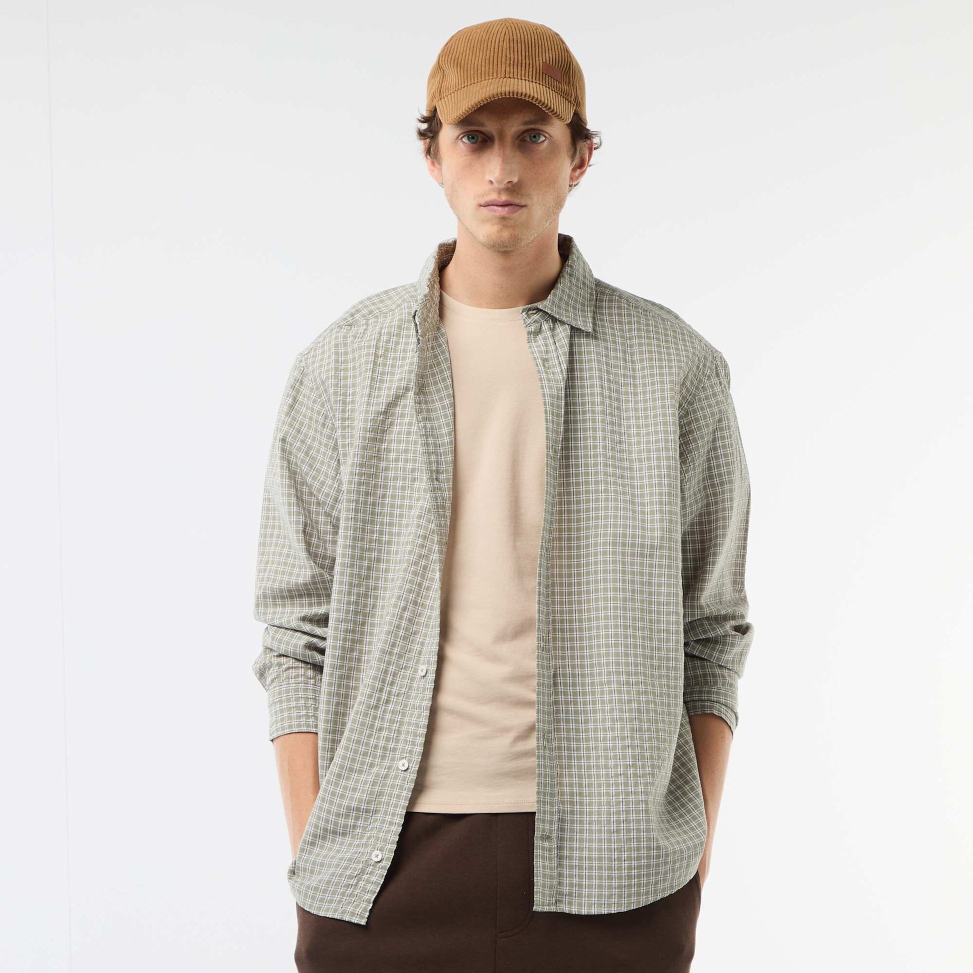 Camisa de cuadros KAKI