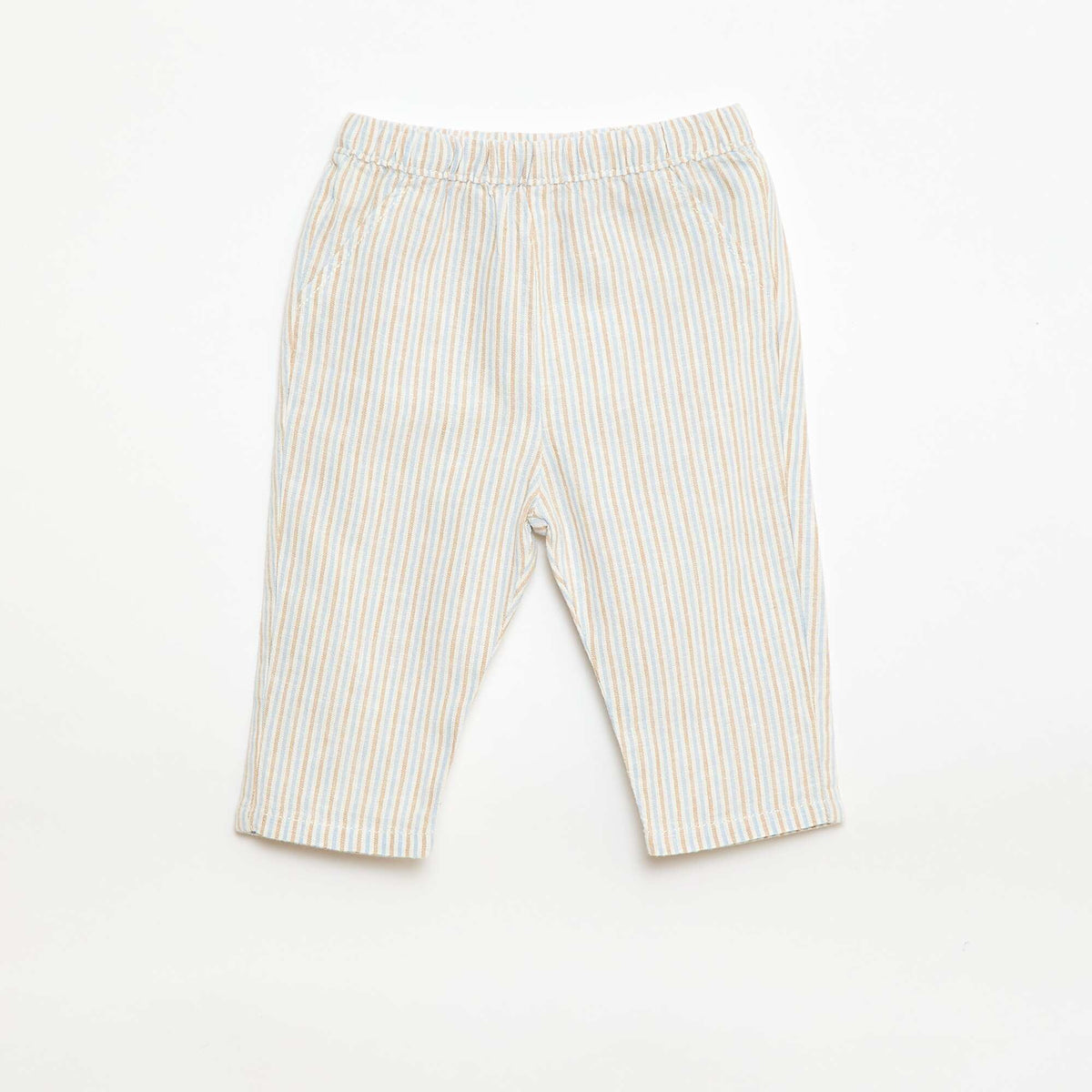 Conjunto camisa + pantalón en mezcla de lino - 2 piezas BEIGE
