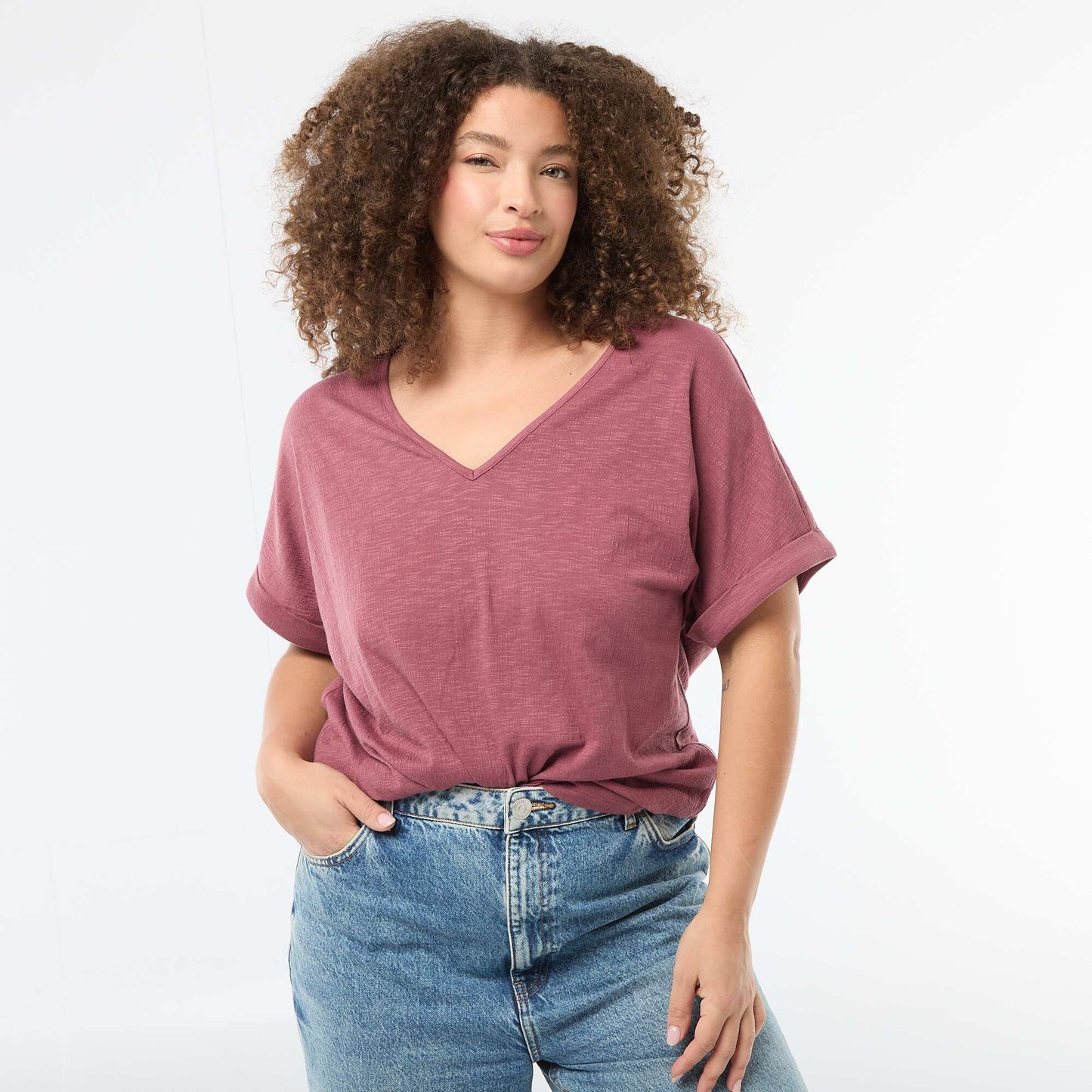 Camiseta de tejido crepé ROSA