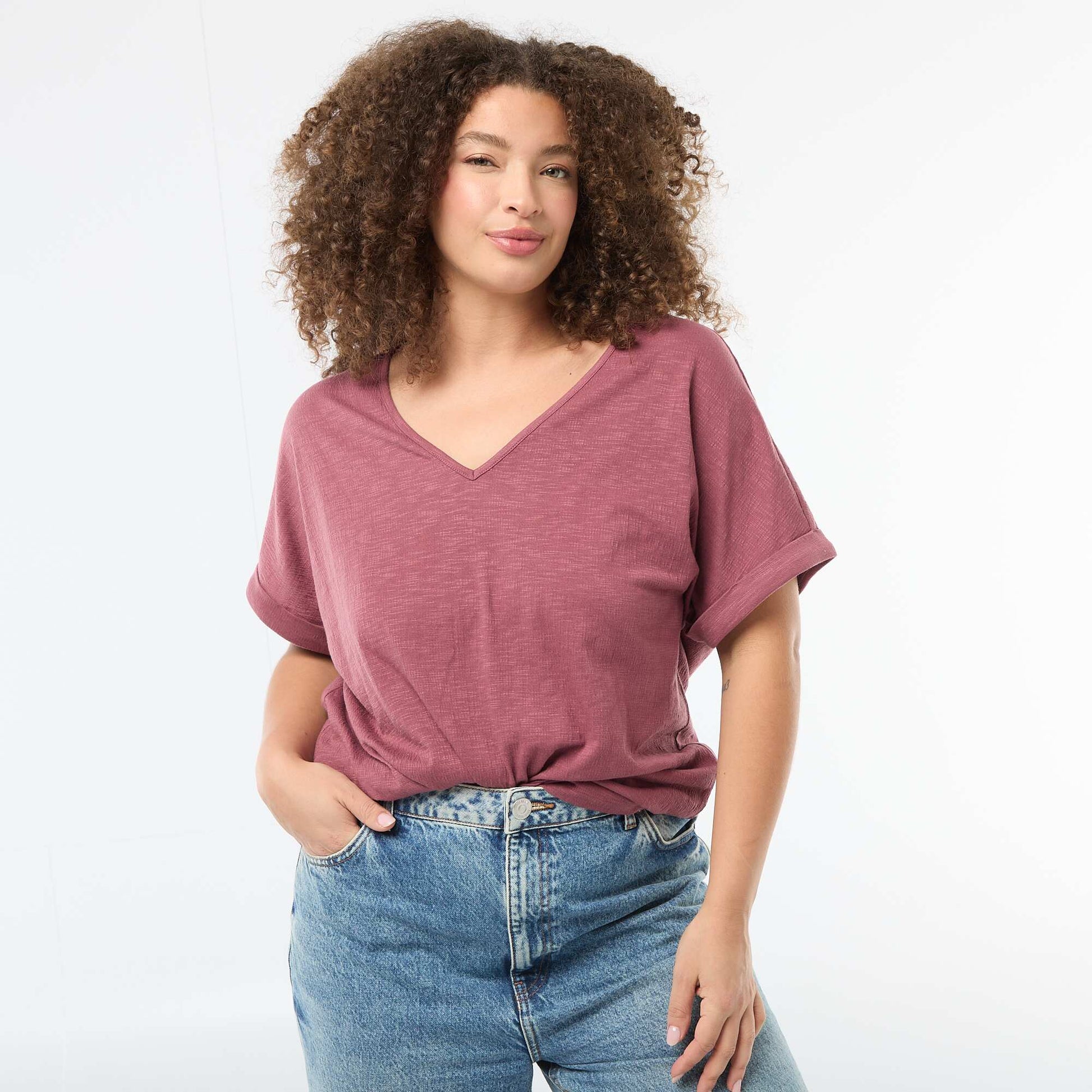 Camiseta de tejido crepé ROSA