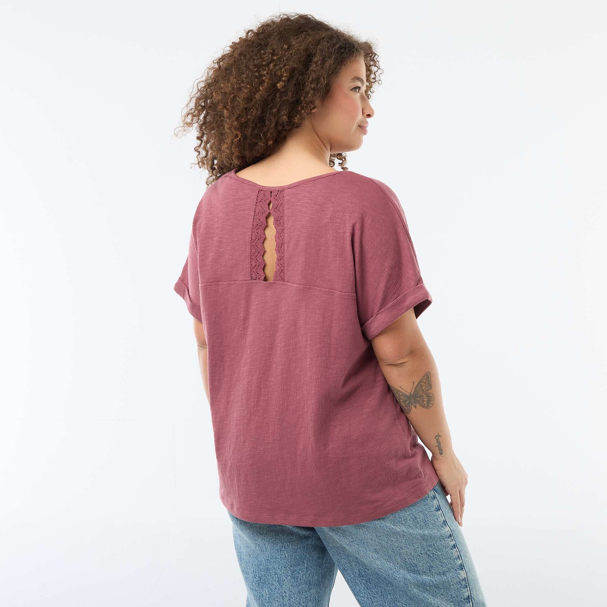 Camiseta de tejido crepé ROSA