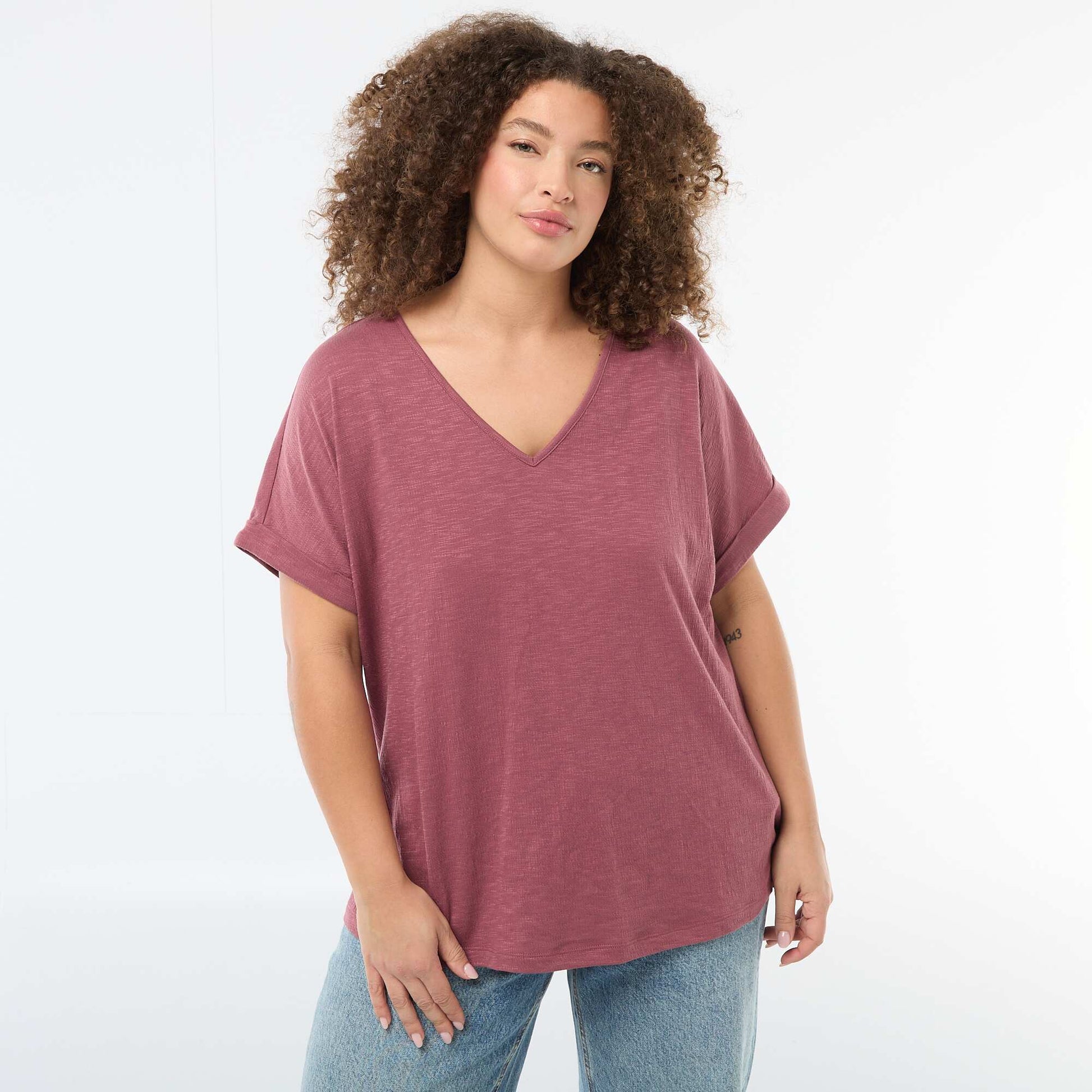 Camiseta de tejido crepé ROSA